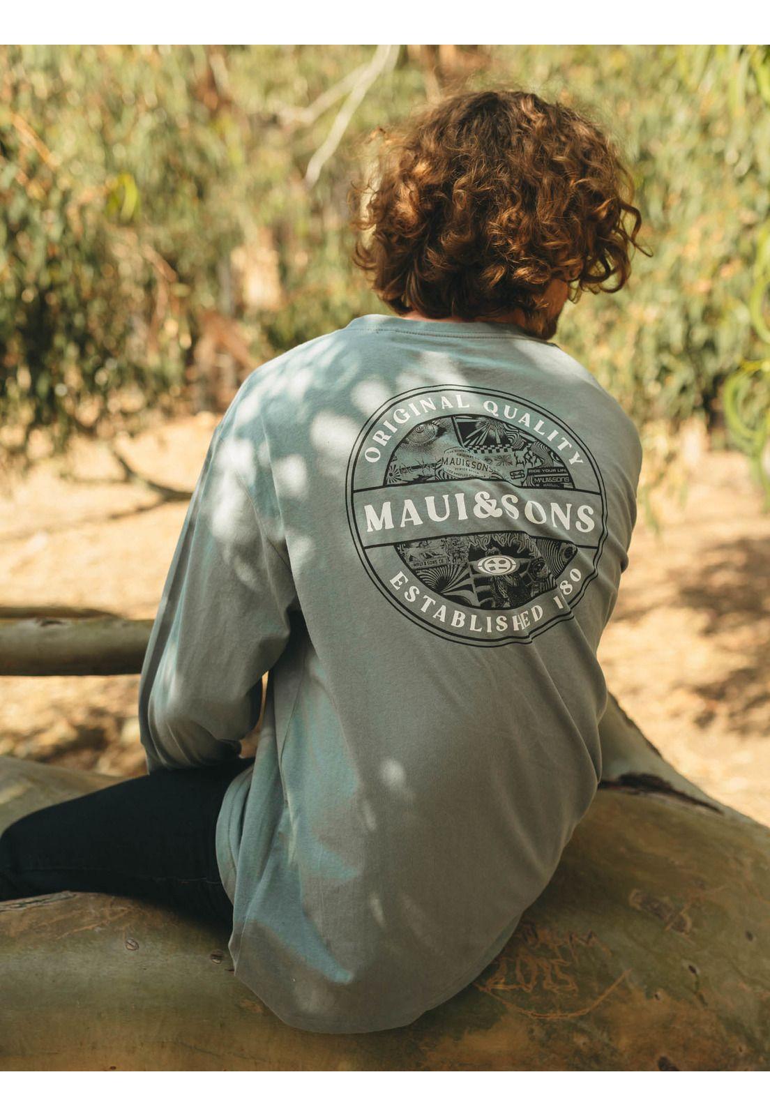 Polera ML Original Quality Gris Hombre Maui And Sons-3