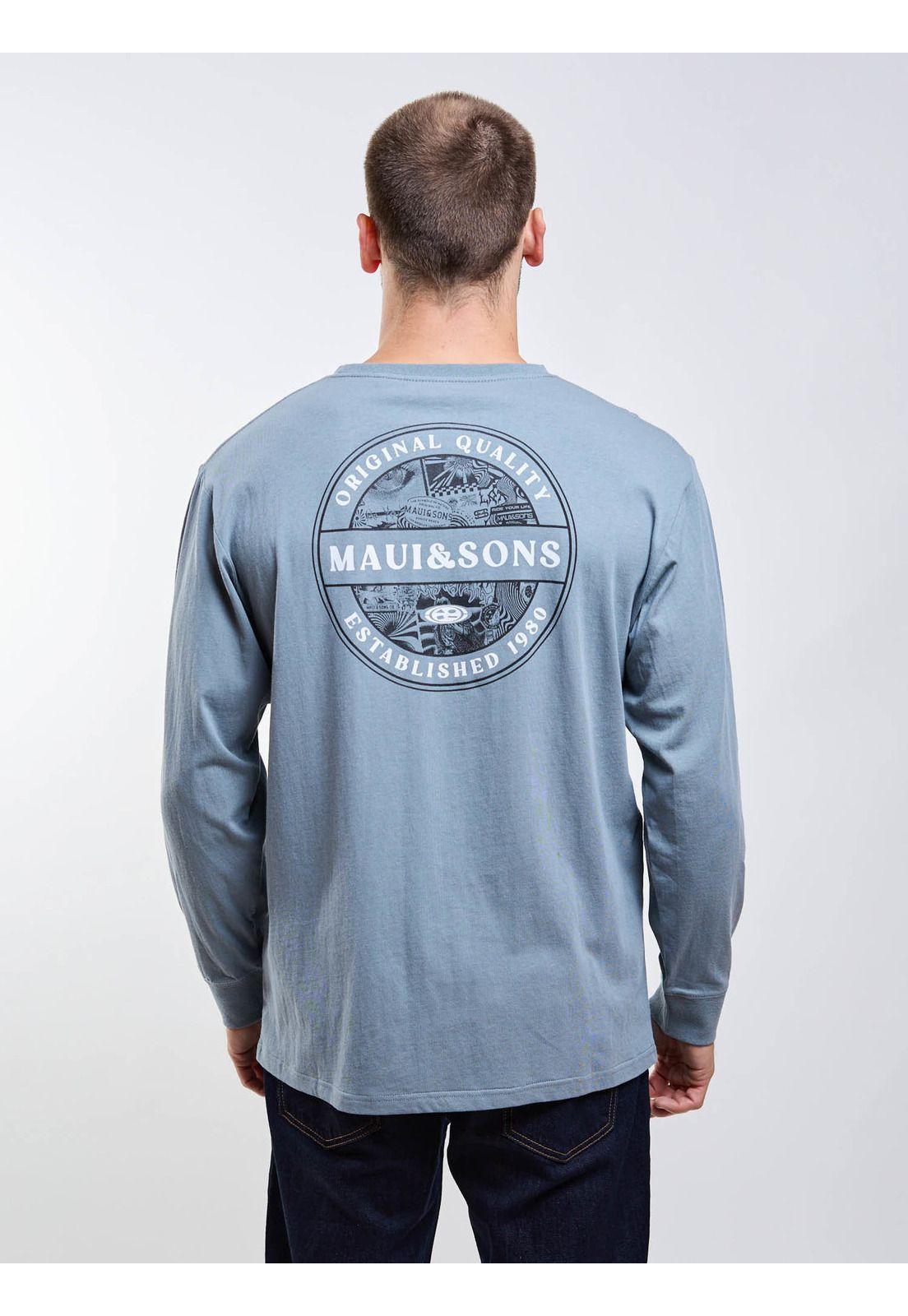 Polera ML Original Quality Gris Hombre Maui And Sons-6