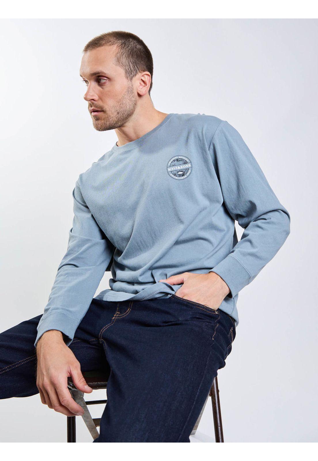 Polera ML Original Quality Gris Hombre Maui And Sons-9