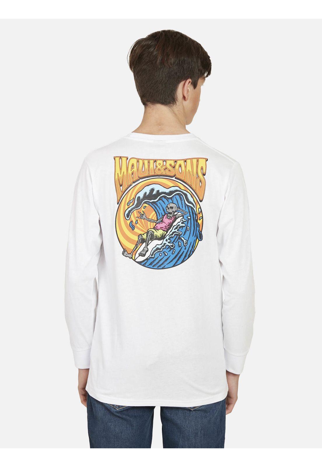 Polera CALACA CHILL SS TEE Juvenil Blanco Maui and Sons-1