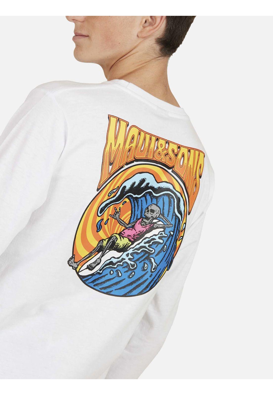 Polera CALACA CHILL SS TEE Juvenil Blanco Maui and Sons-2