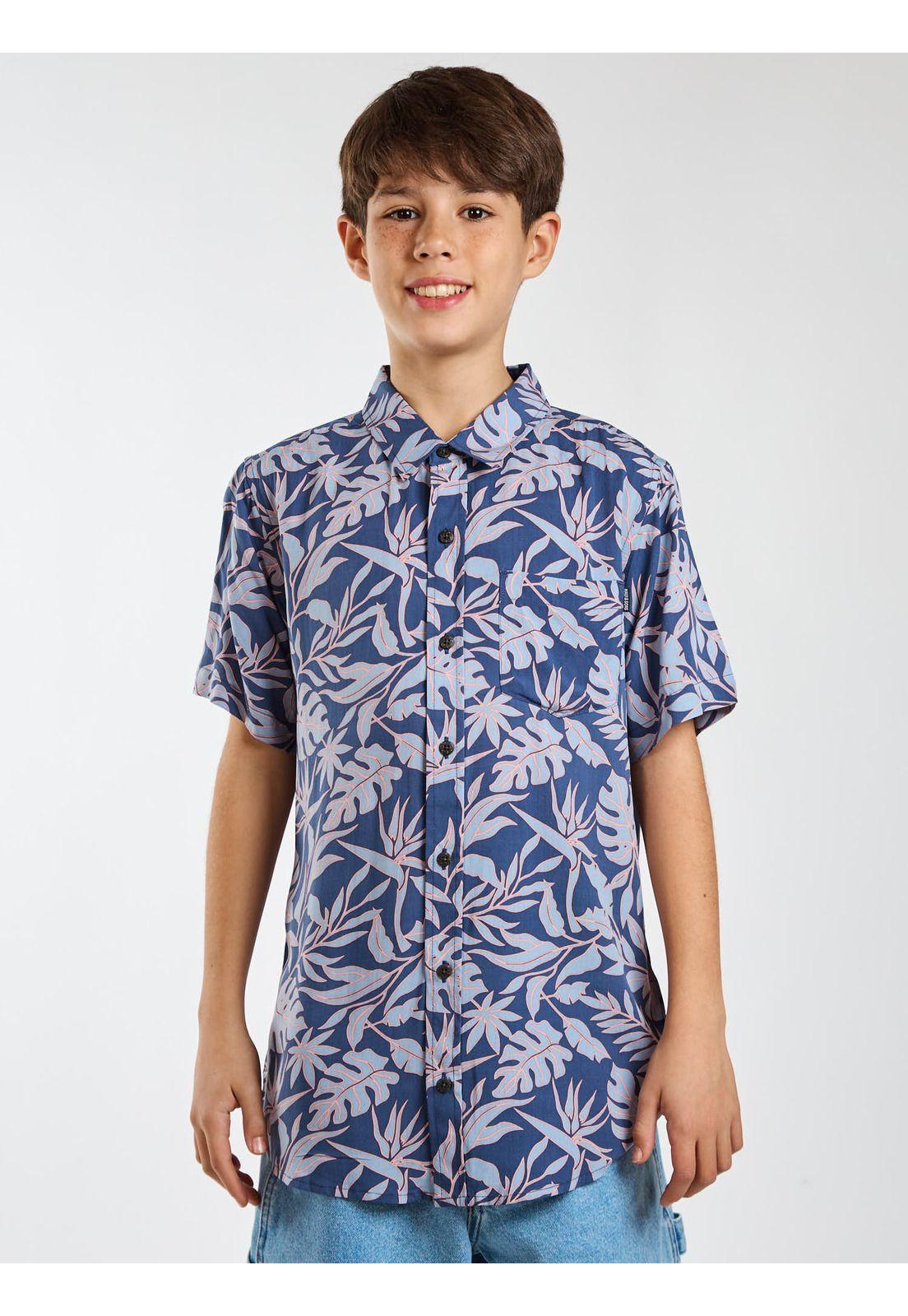 Camisa MC Breezo Multicolor Infantil Maui and Sons-0