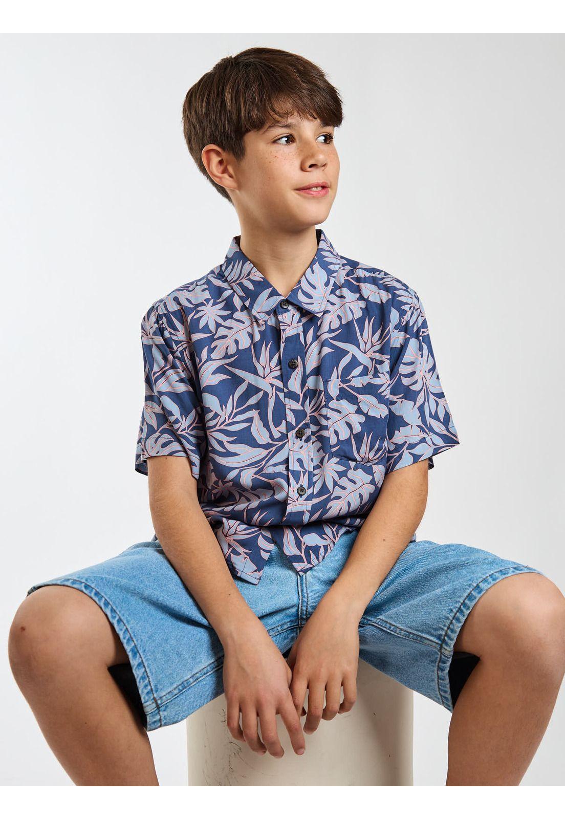 Camisa MC Breezo Multicolor Infantil Maui and Sons-6