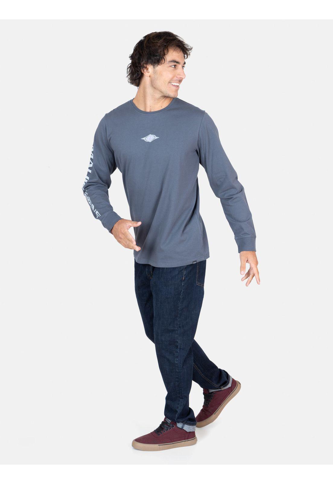 Polera ML Volcano Gris Hombre Maui And Sons-3