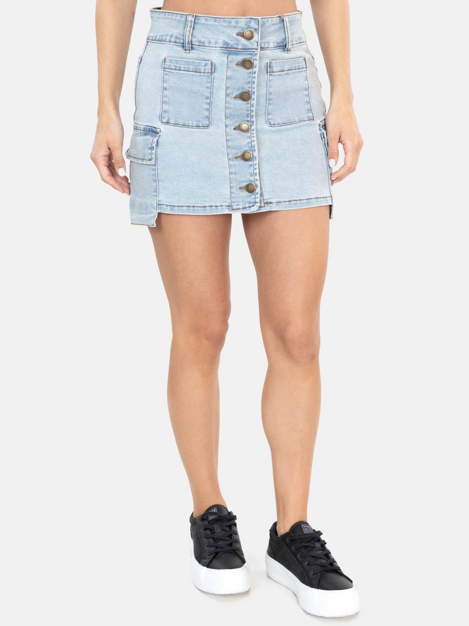Falda Cargo Maripose Celeste Mujer Maui And Sons-1
