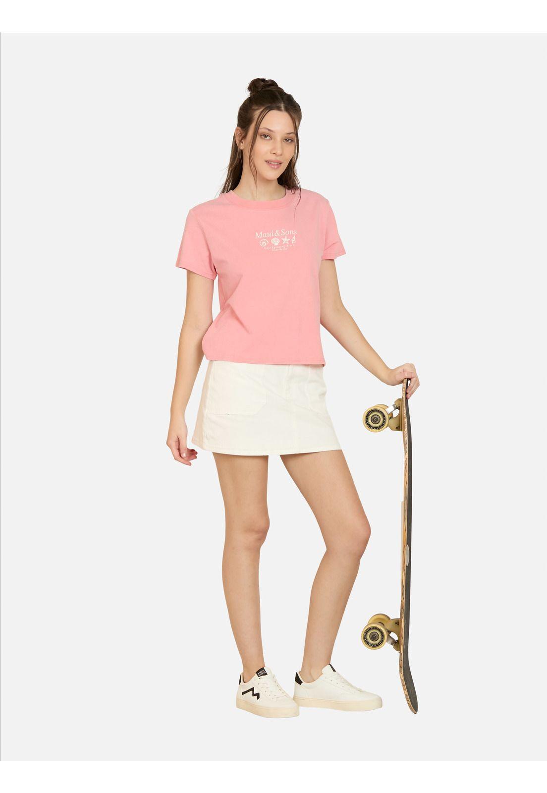 Polera MC Coralia Rosado Mujer Maui And Sons-3