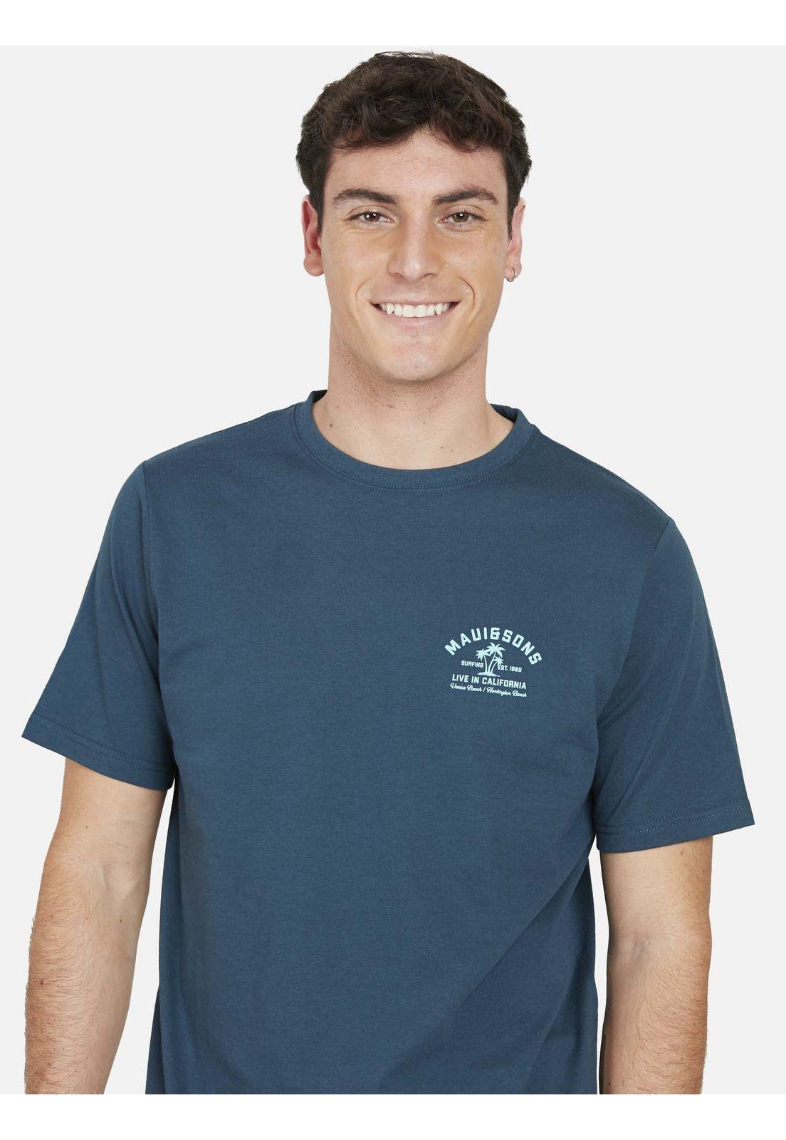 Polera LIVE IN LAX Hombre Azul Maui and Sons-2