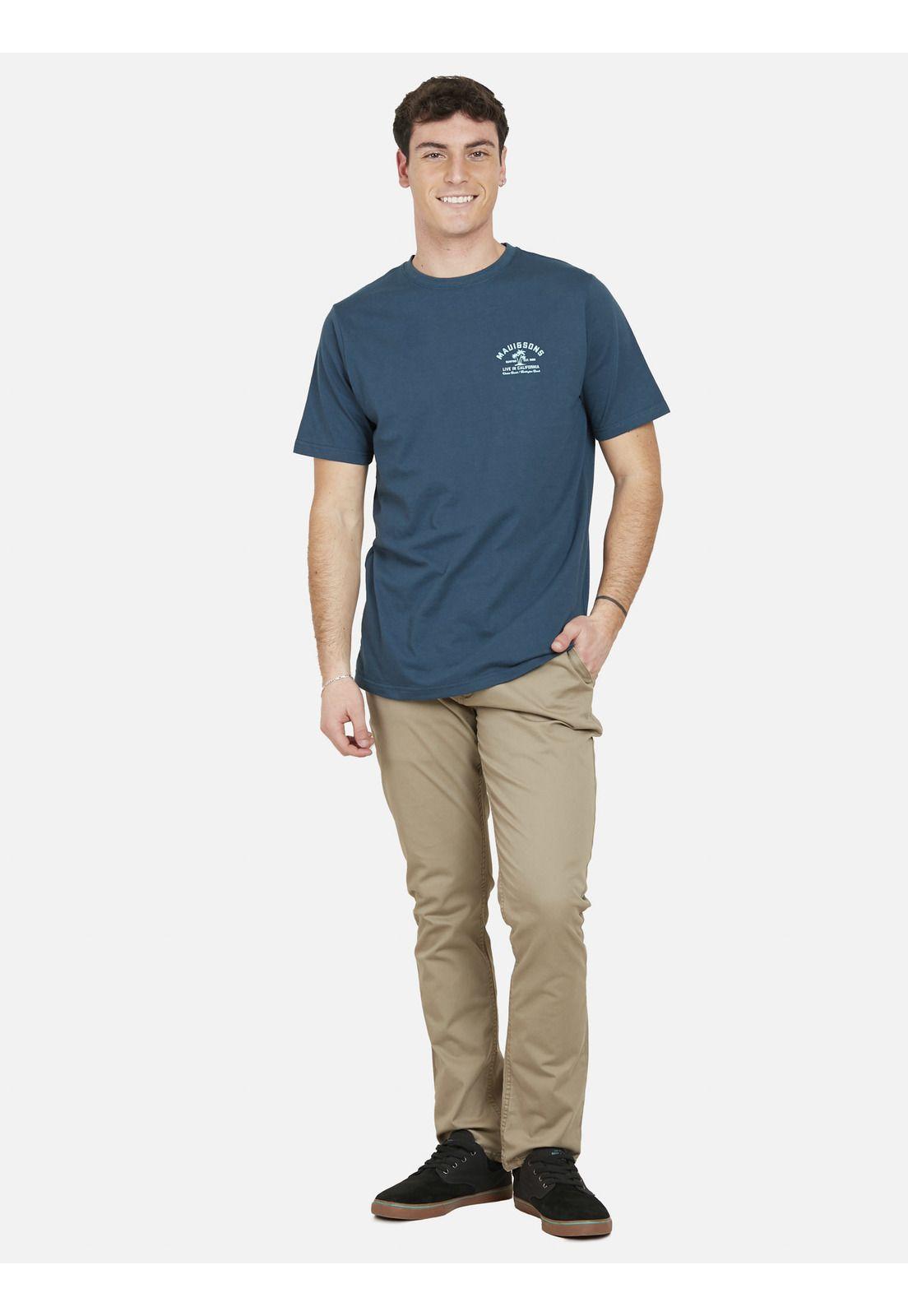 Polera LIVE IN LAX Hombre Azul Maui and Sons-3