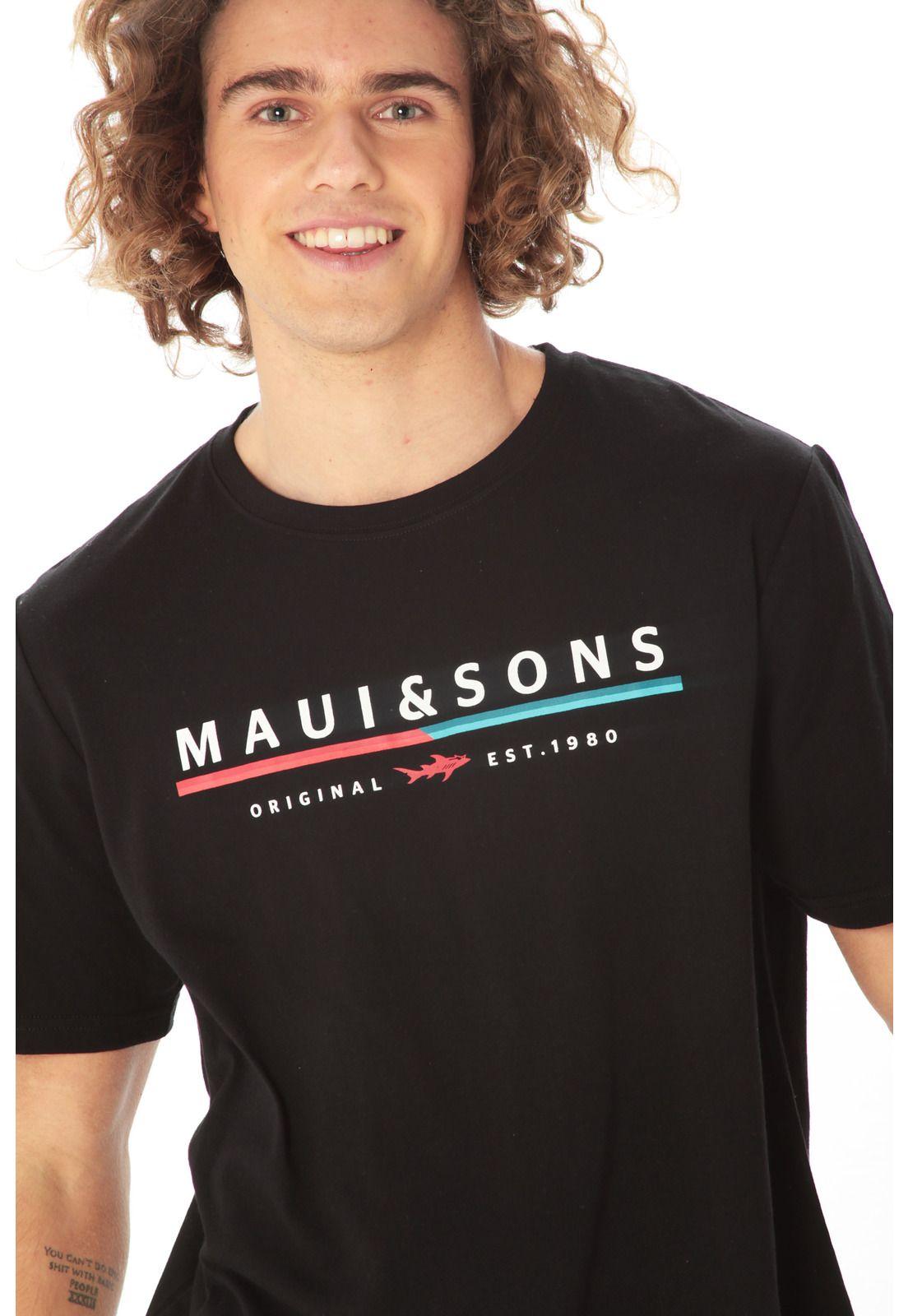 Polera Hombre 5P449-MV21 Negro Maui and Sons-2