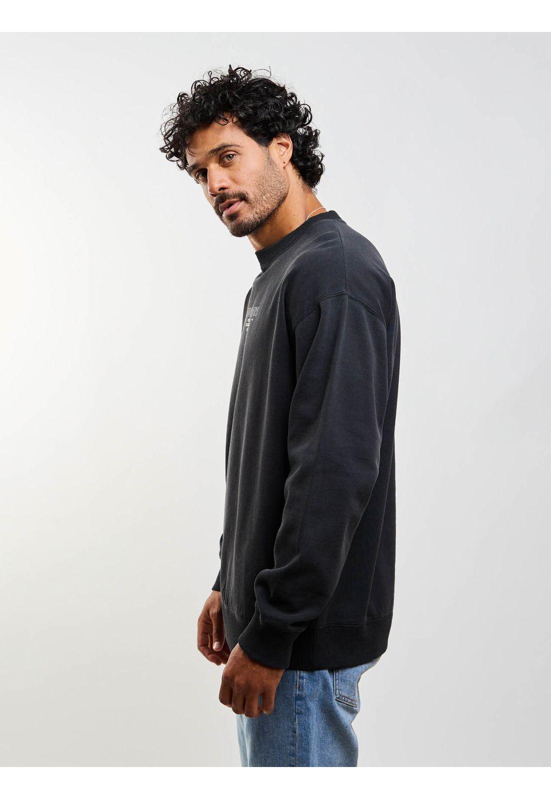 Poleron CR Original Crew Negro Hombre Maui And Sons-7