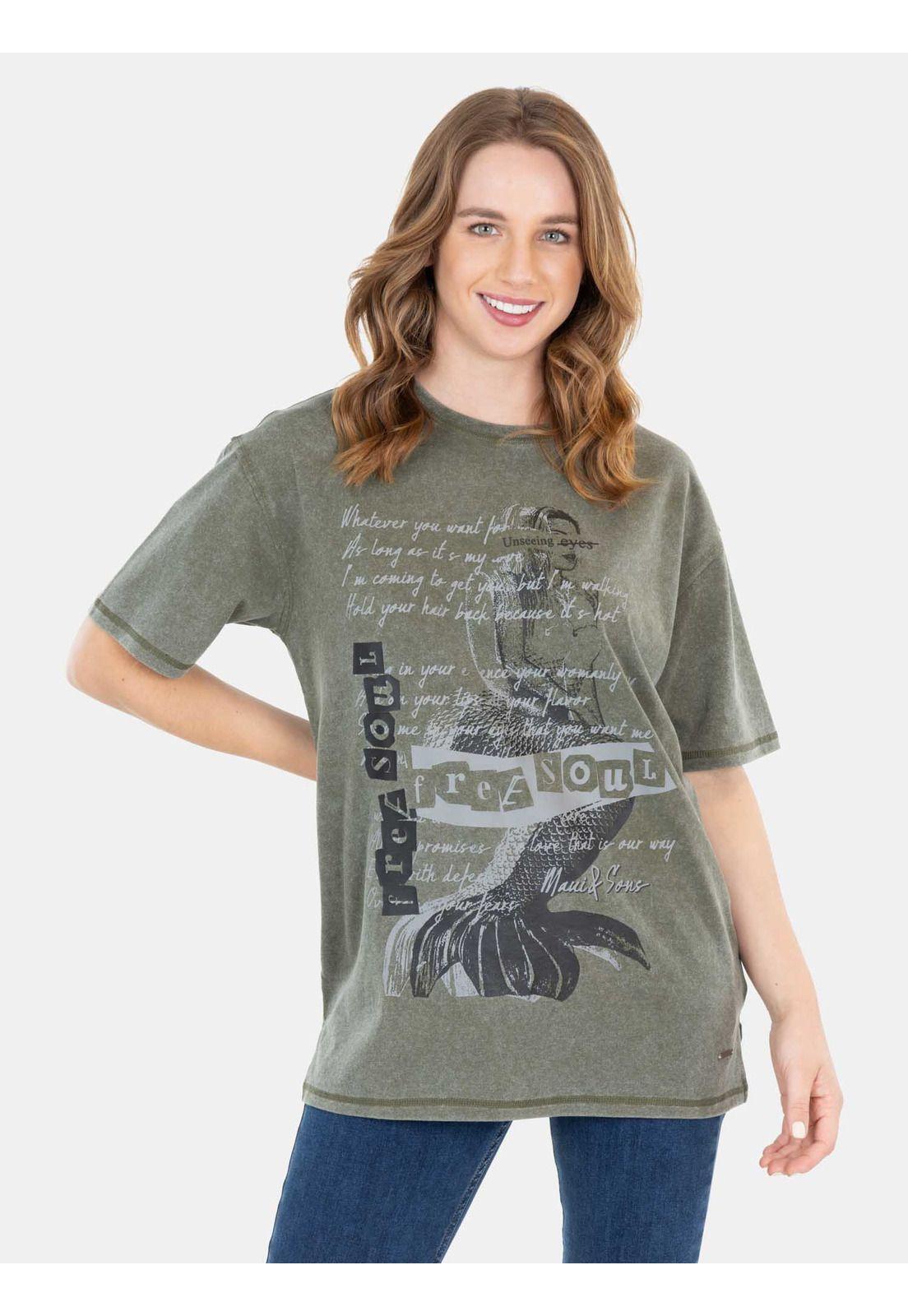 Polera Ariel T-Shirt Verde Mujer Maui And Sons-0