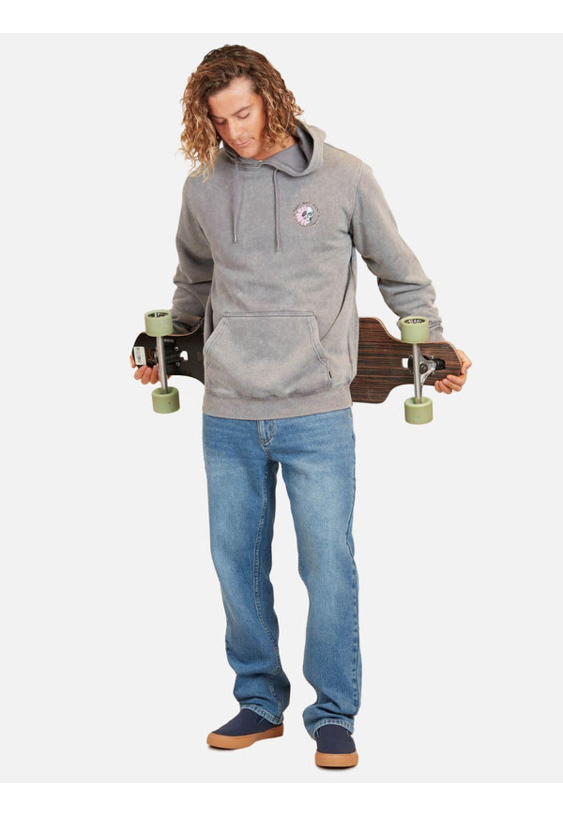 Poleron Flowers Kalaka Hombre Gris Maui And Sons-3