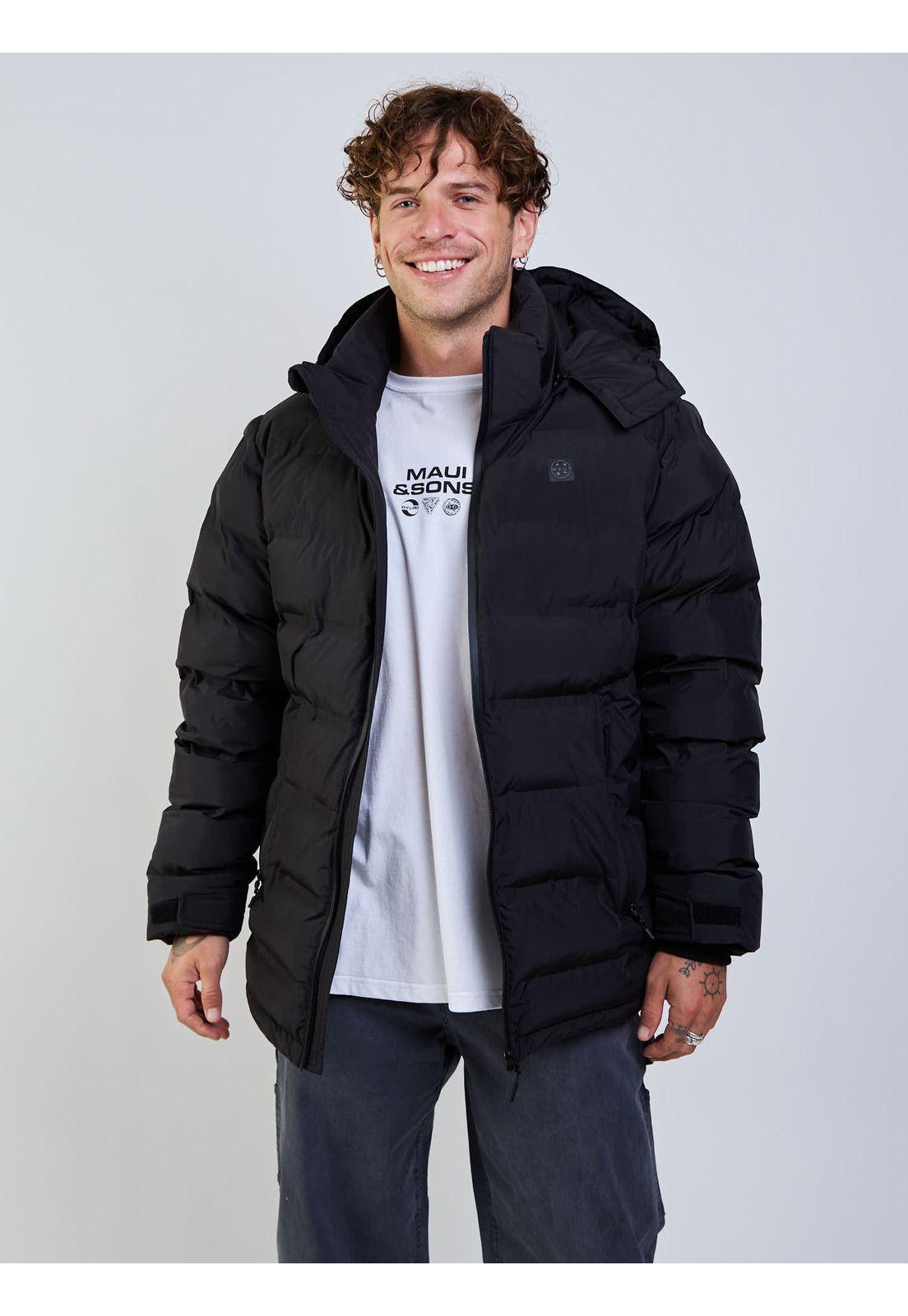 Parka Bruma Negro Hombre Maui And Sons-5