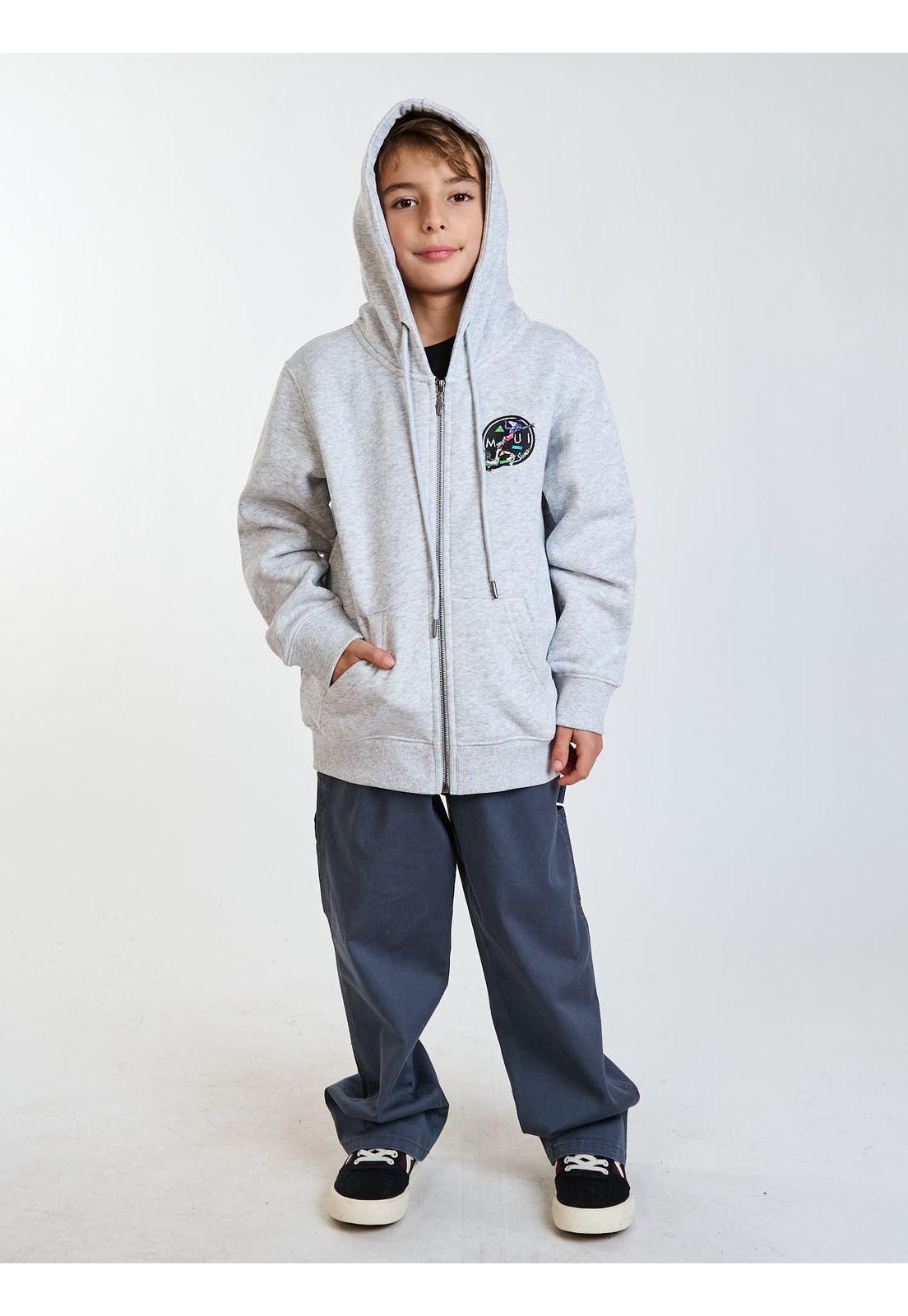Poleron FZ Breeze Gris Infantil Maui and Sons-6