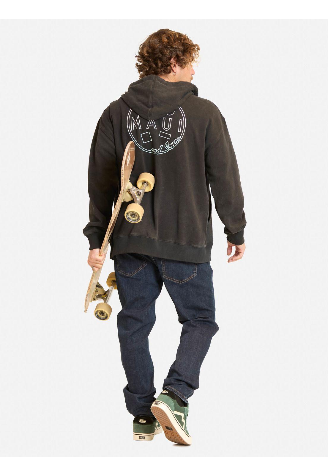 Poleron FZ Mauikore Negro Hombre Maui And Sons-3