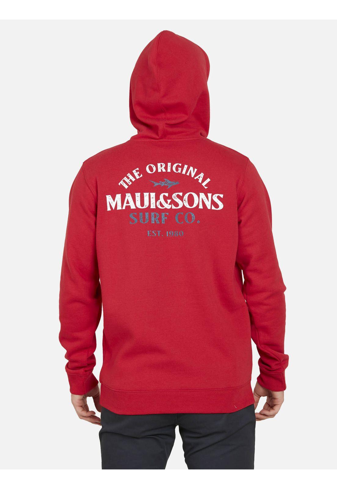 Poleron SURF SIGNS Hombre Rojo Maui and Sons-1