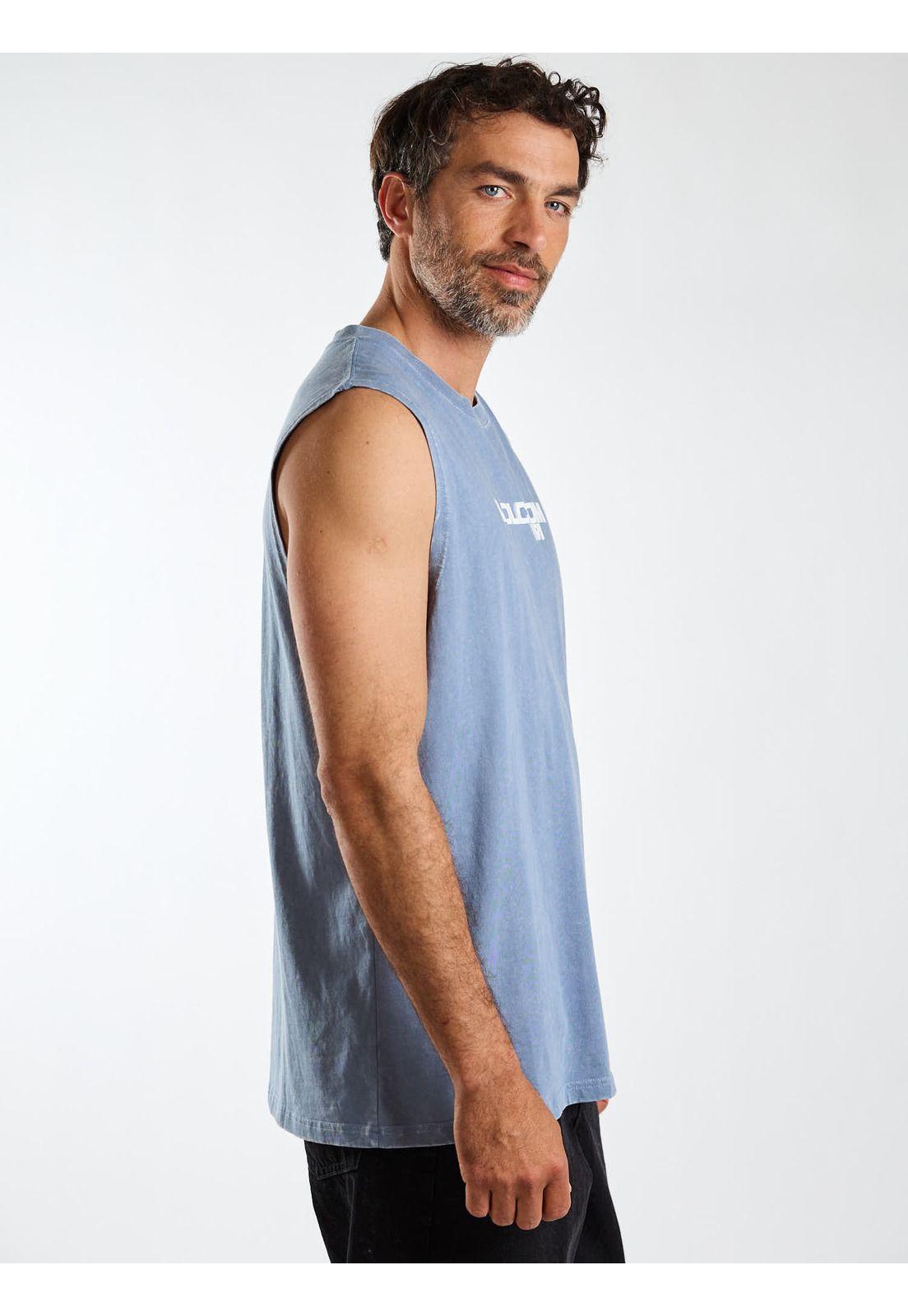 Polera SM Flux Celeste Hombre Volcom-3