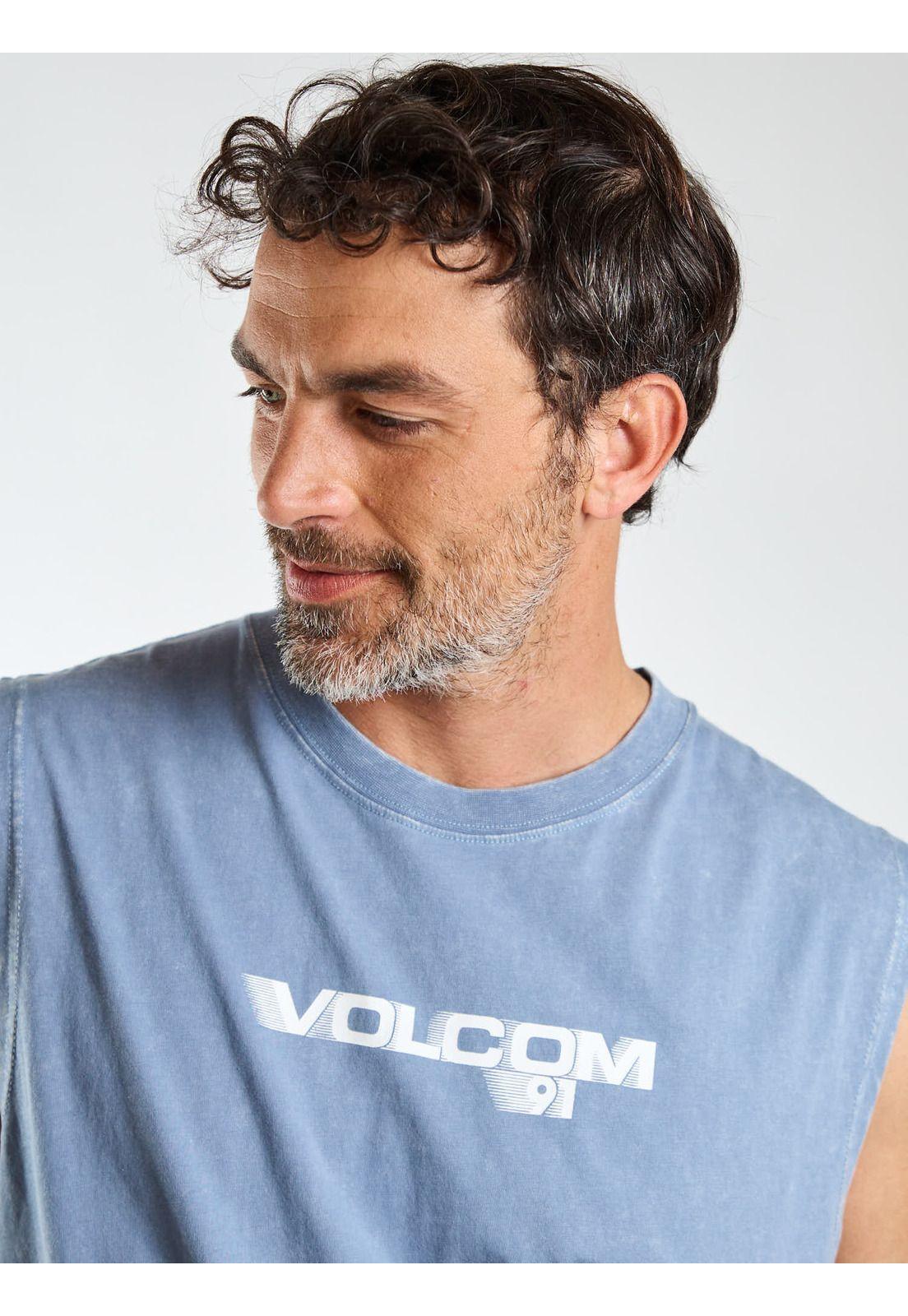 Polera SM Flux Celeste Hombre Volcom-4