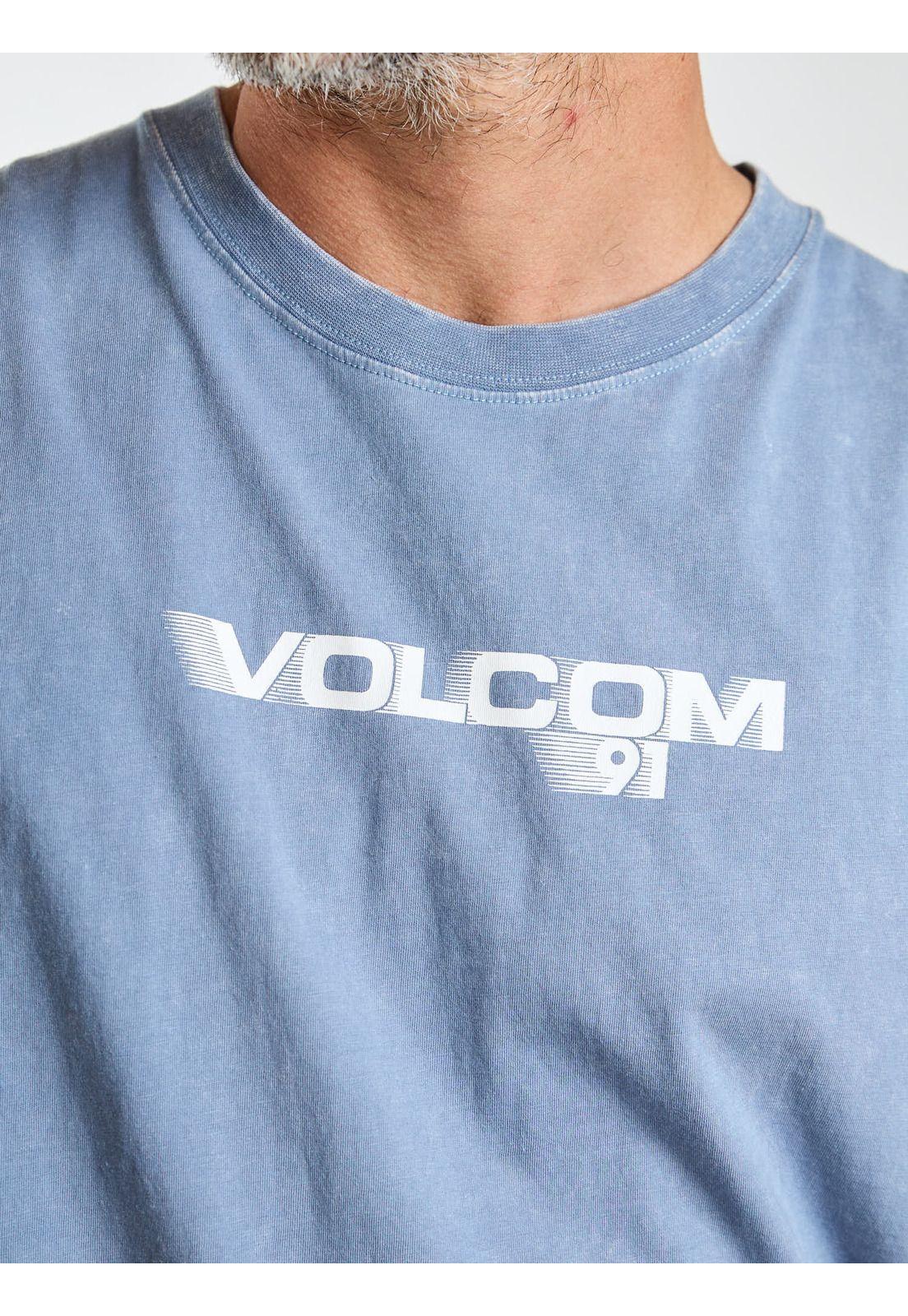 Polera SM Flux Celeste Hombre Volcom-5