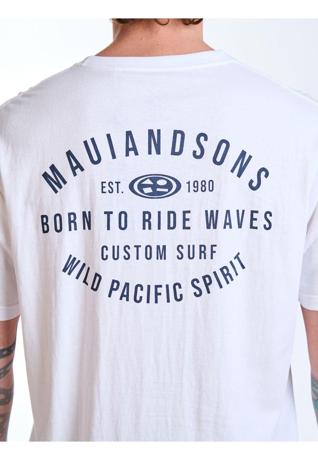 Polera MC Badge Blanco Hombre Maui and Sons-3