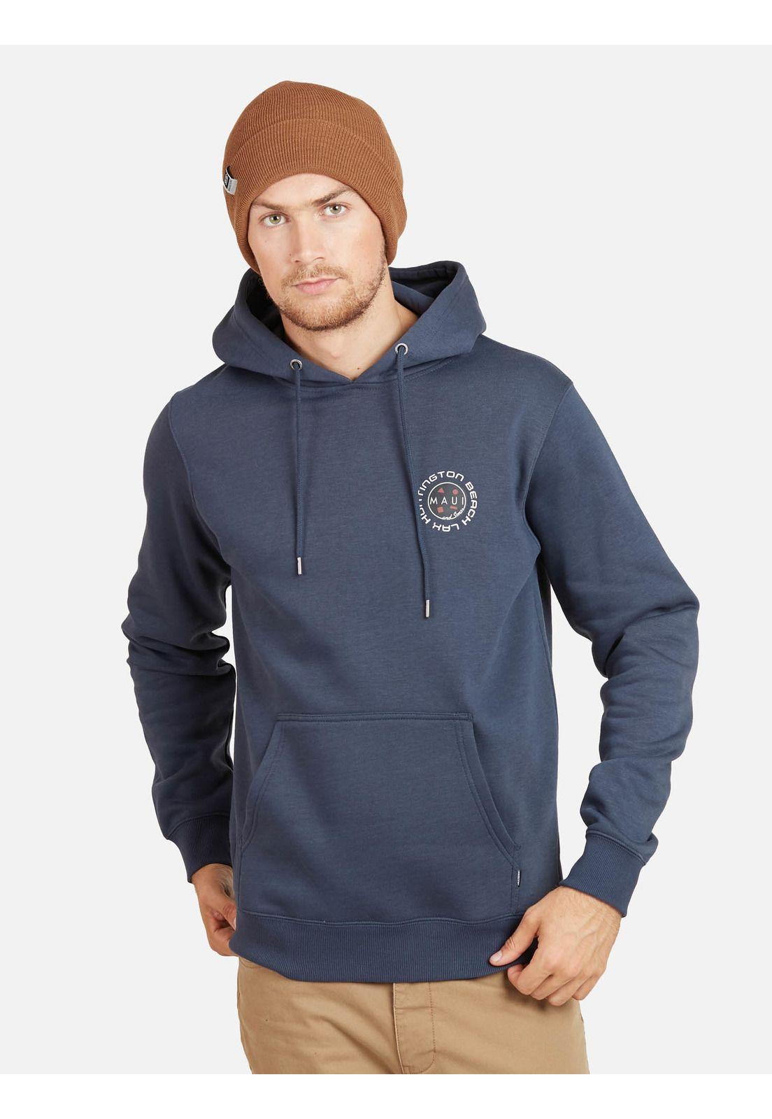 Poleron HUNTINGTON BEACH Hombre Azul Maui and Sons-0