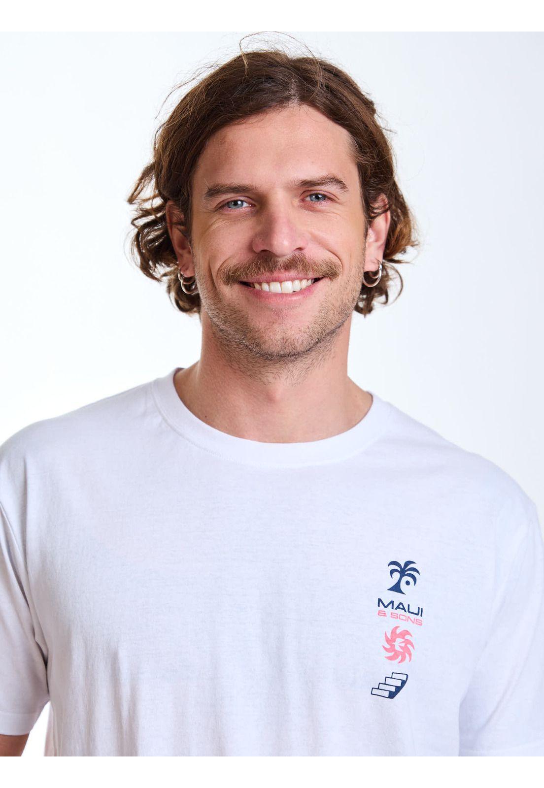 Polera MC Coast Blanco Hombre Maui and Sons-4