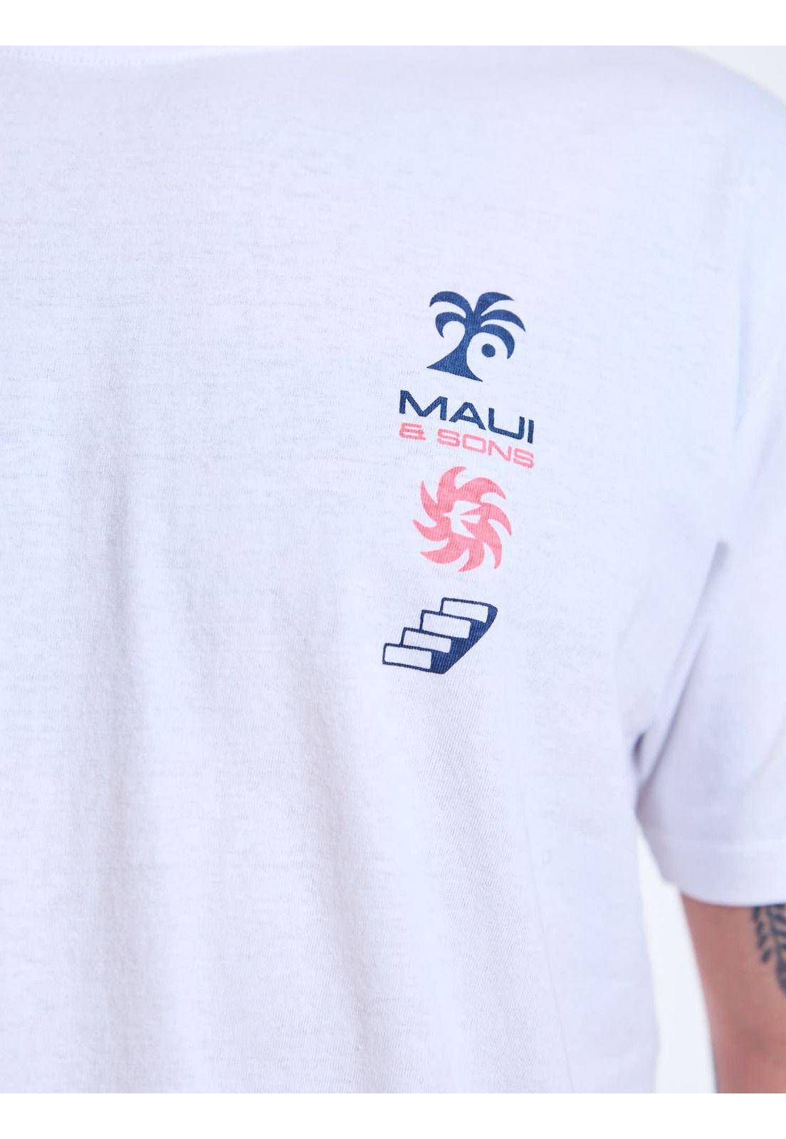 Polera MC Coast Blanco Hombre Maui and Sons-5