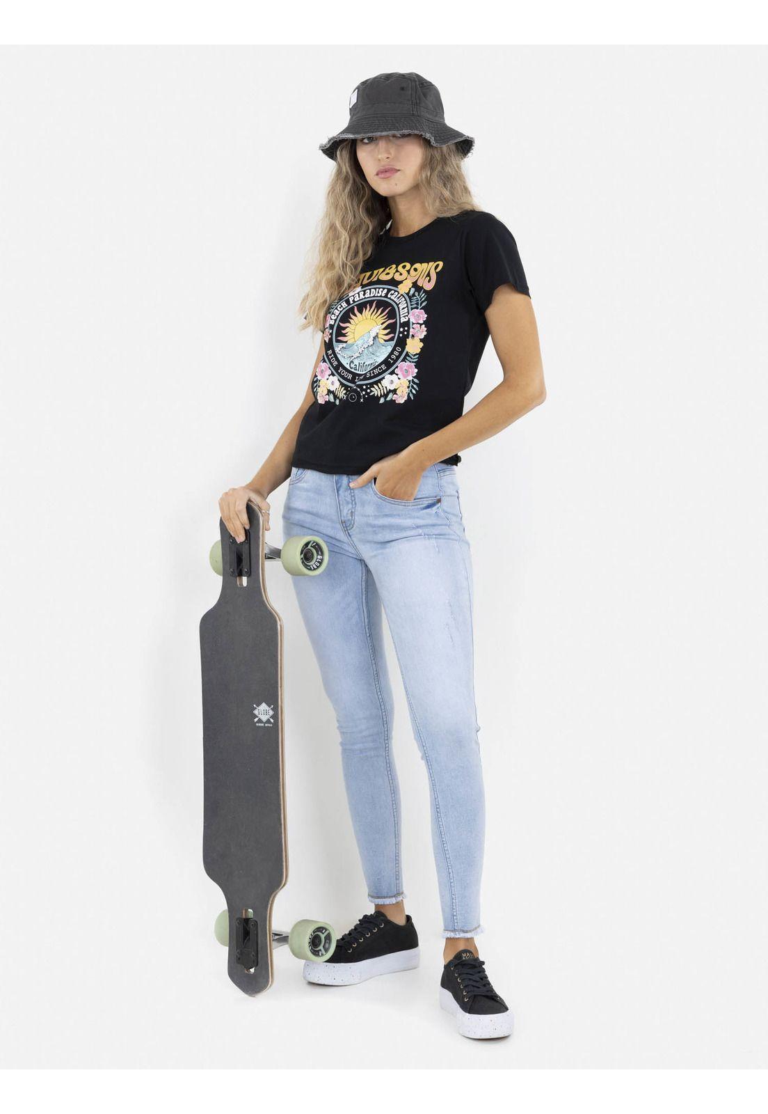 Polera BEACH PARADISE Mujer Negro Maui and Sons-3