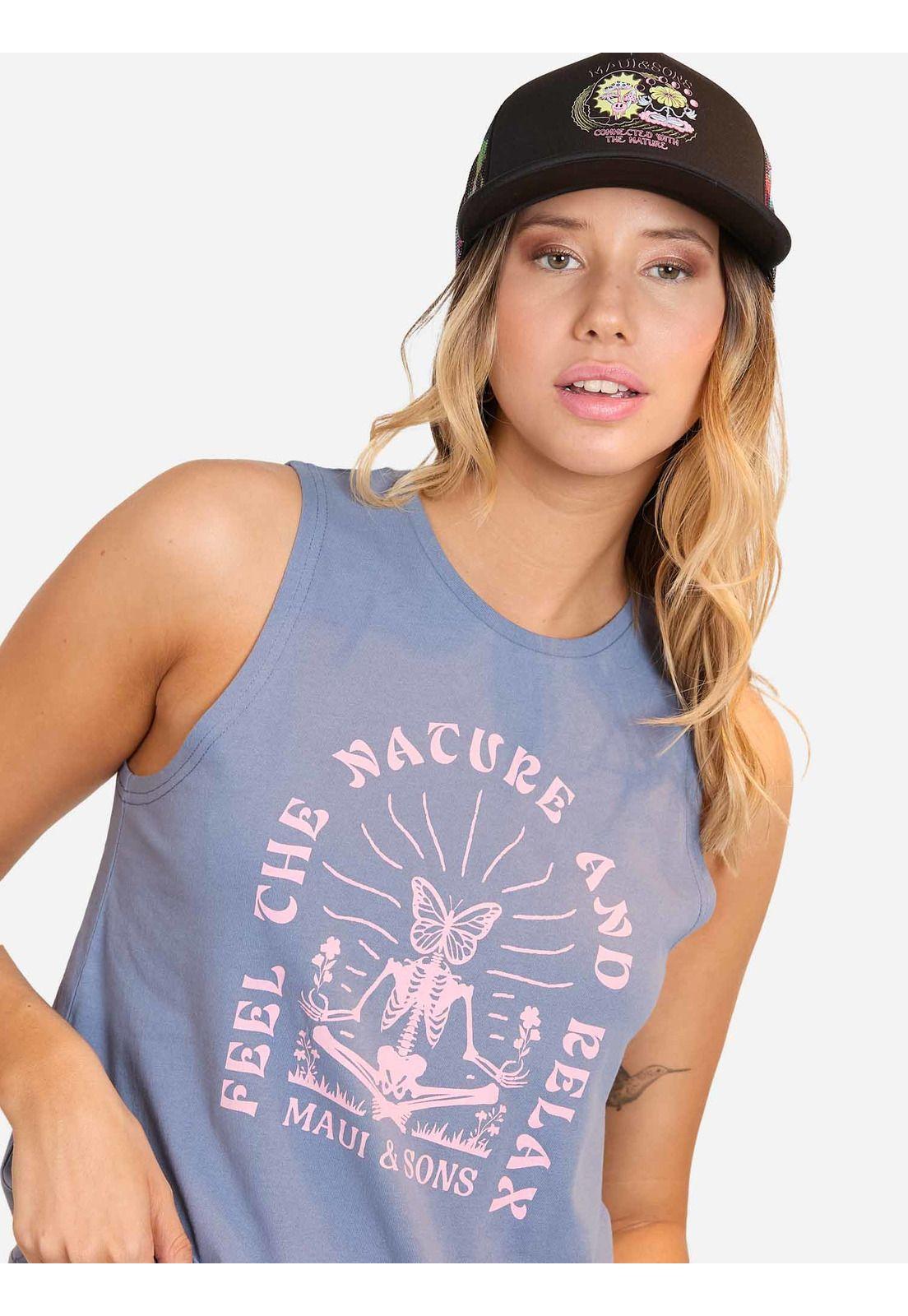 Polera MC Feel Relax Azul Mujer Maui And Sons-2