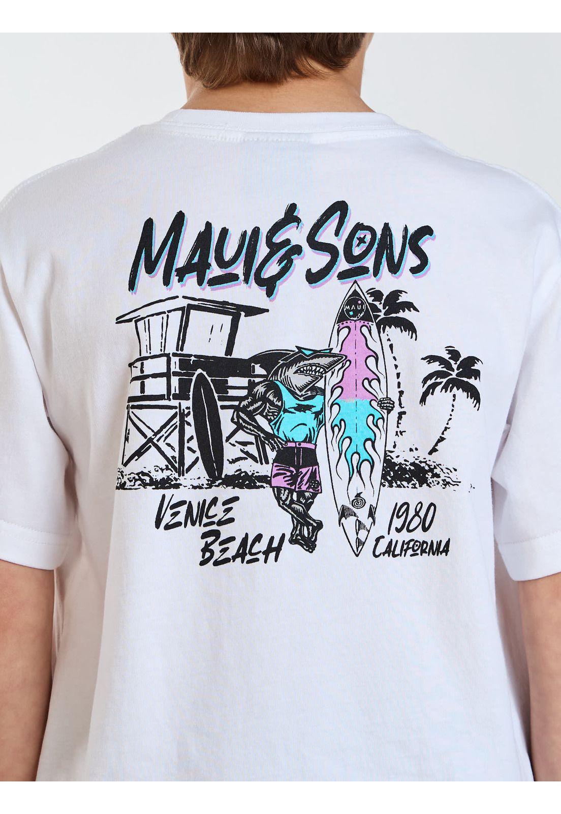 Polera MC Malibu Blanco Infantil Maui and Sons-3