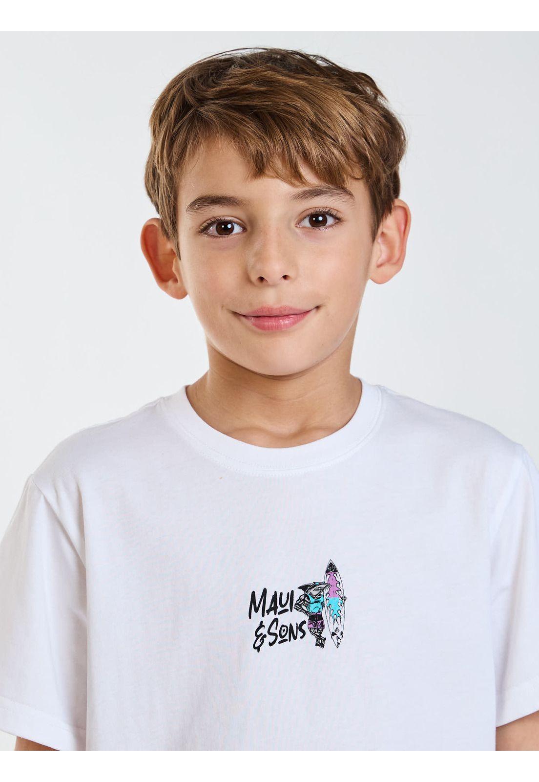 Polera MC Malibu Blanco Infantil Maui and Sons-4