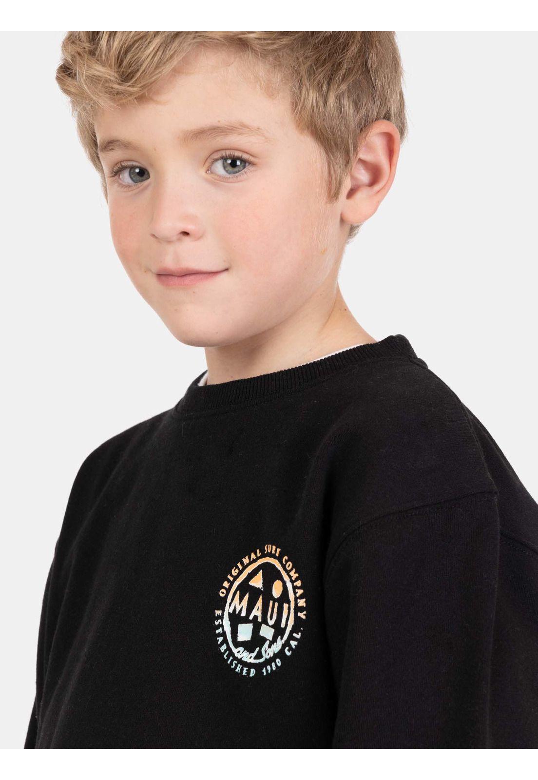 Poleron CR Kailo Negro Infantil Maui And Sons-2