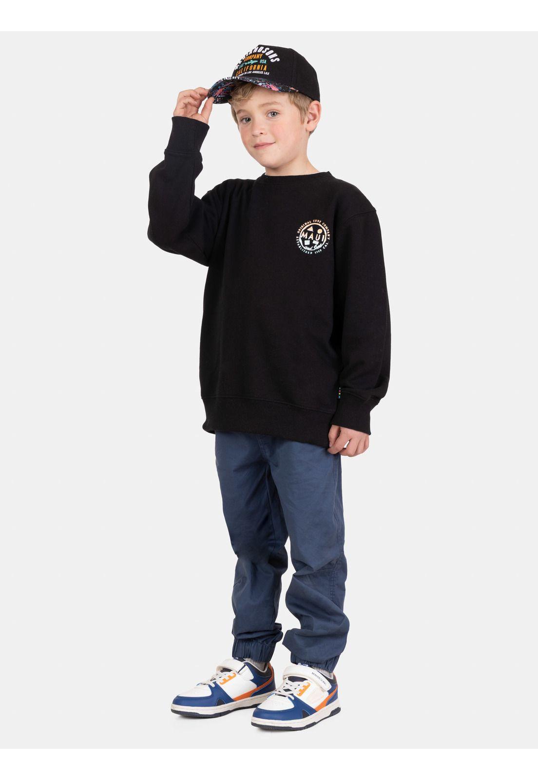 Poleron CR Kailo Negro Infantil Maui And Sons-3