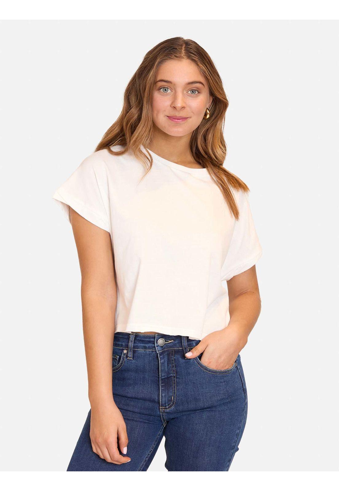 Polera MC Ontario Blanco Mujer Maui And Sons-0
