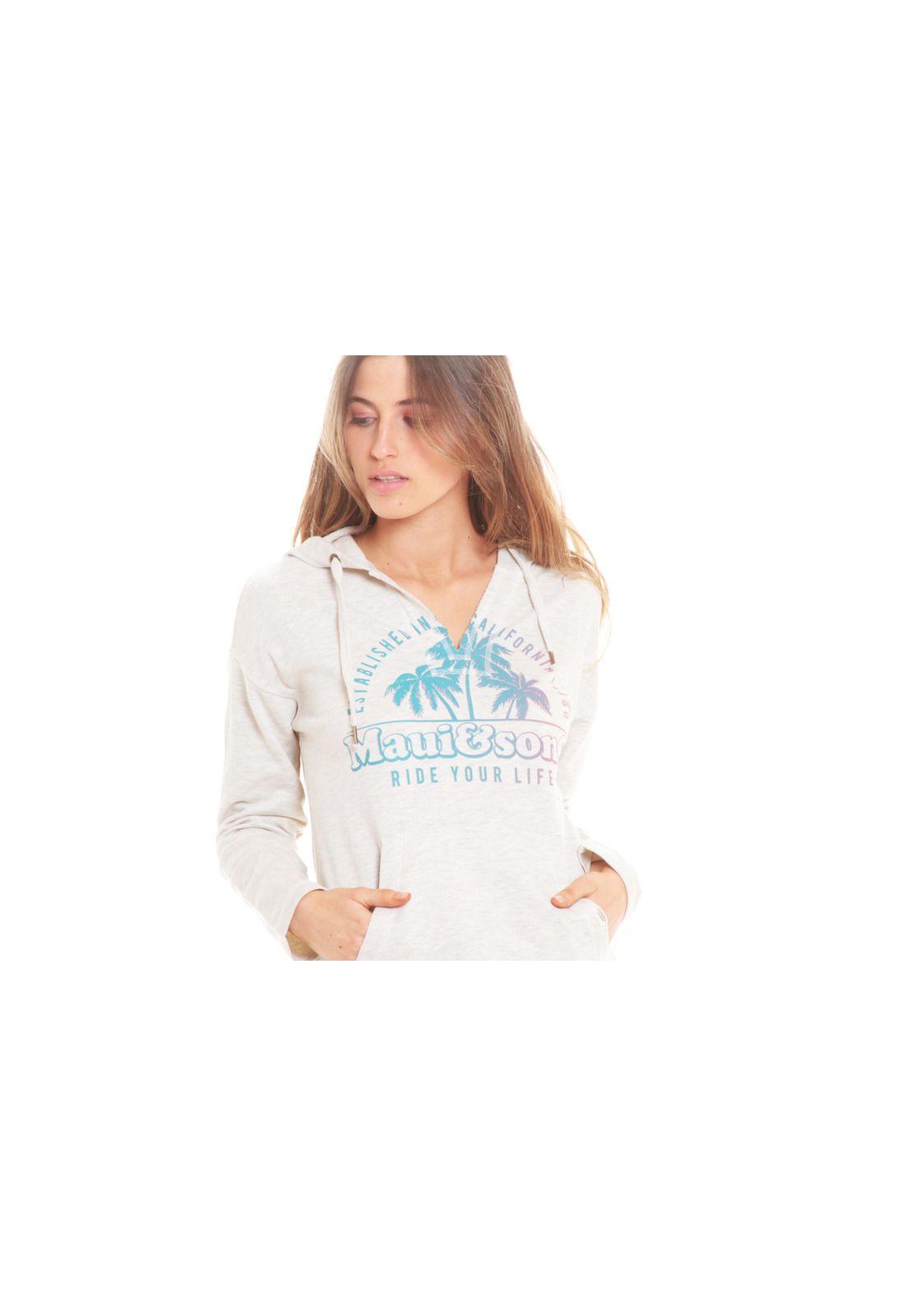 Poleron Mujer 5O161-WV20 Gris Maui and Sons-2