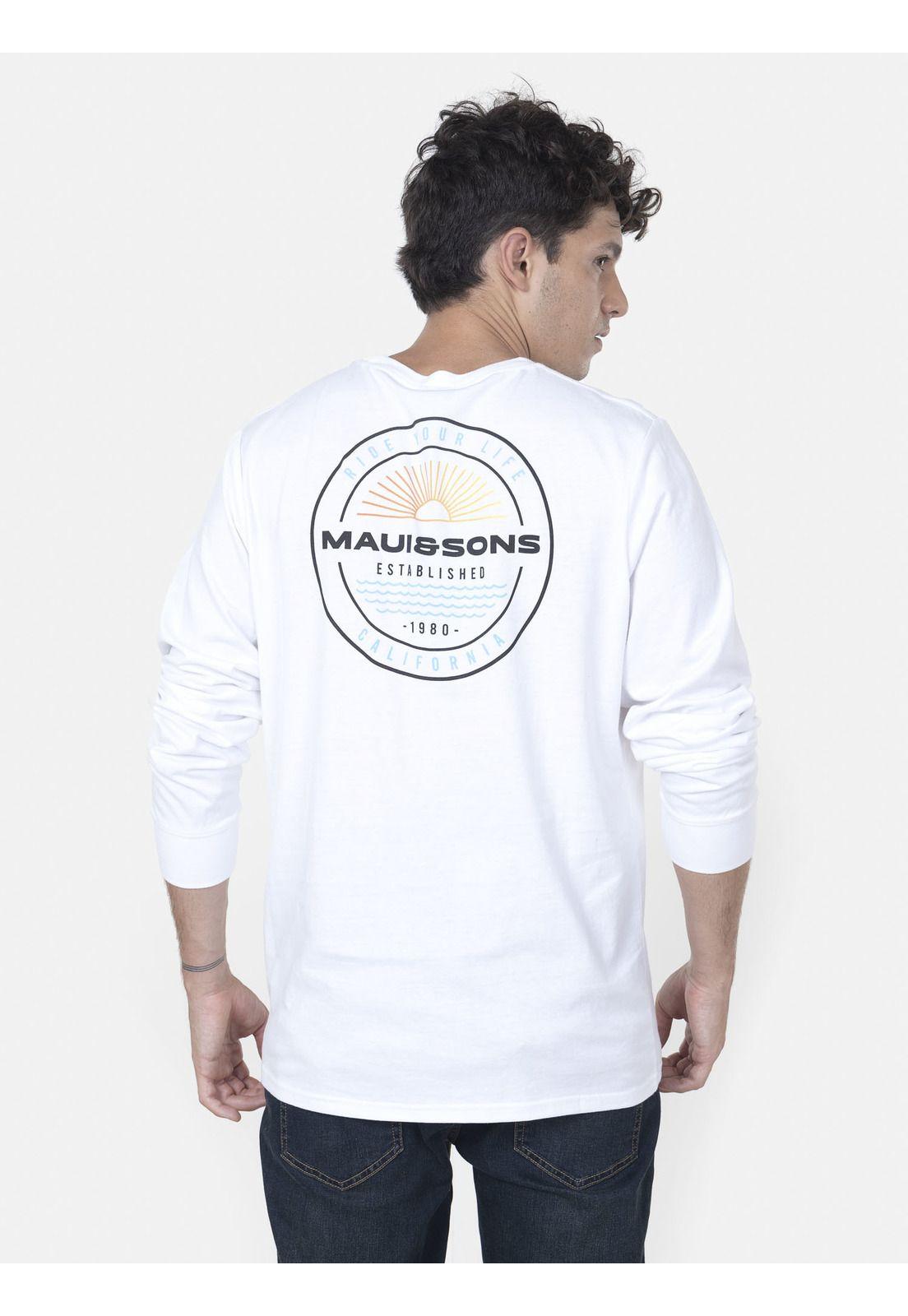 Polera Hombre 5P1235 Blanco Maui and Sons-1