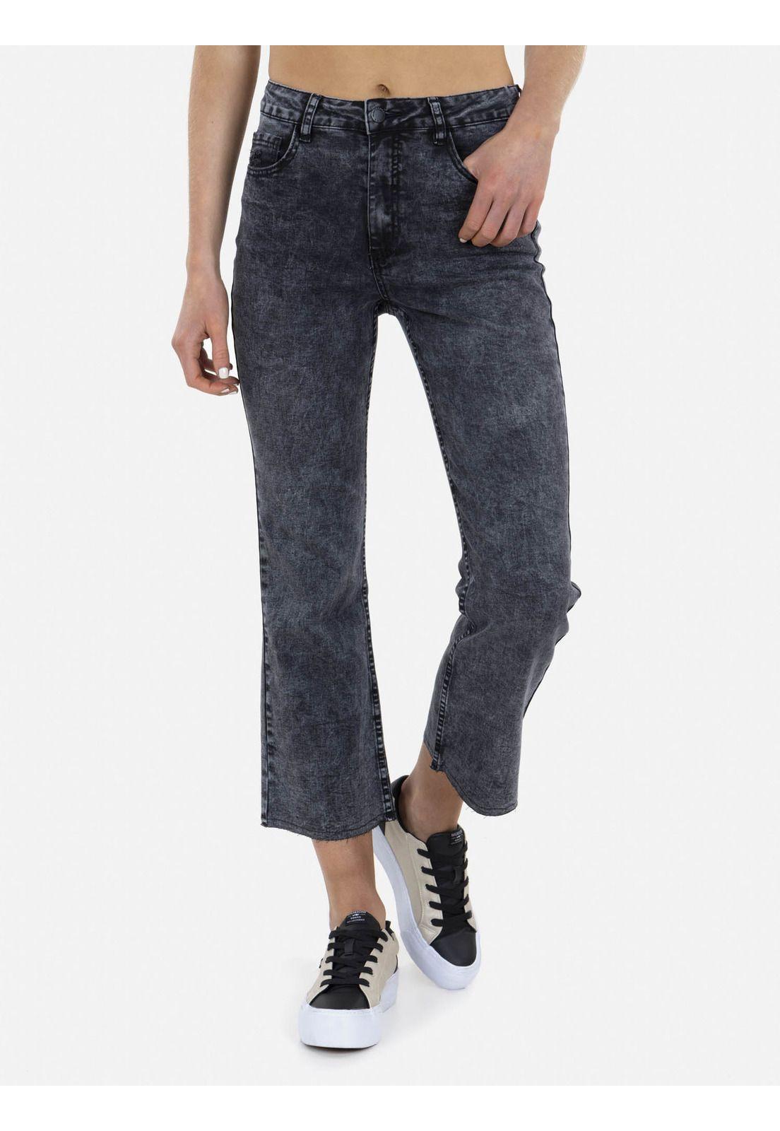 Jeans BLACK FRAYED Mujer Negro Maui and Sons-0