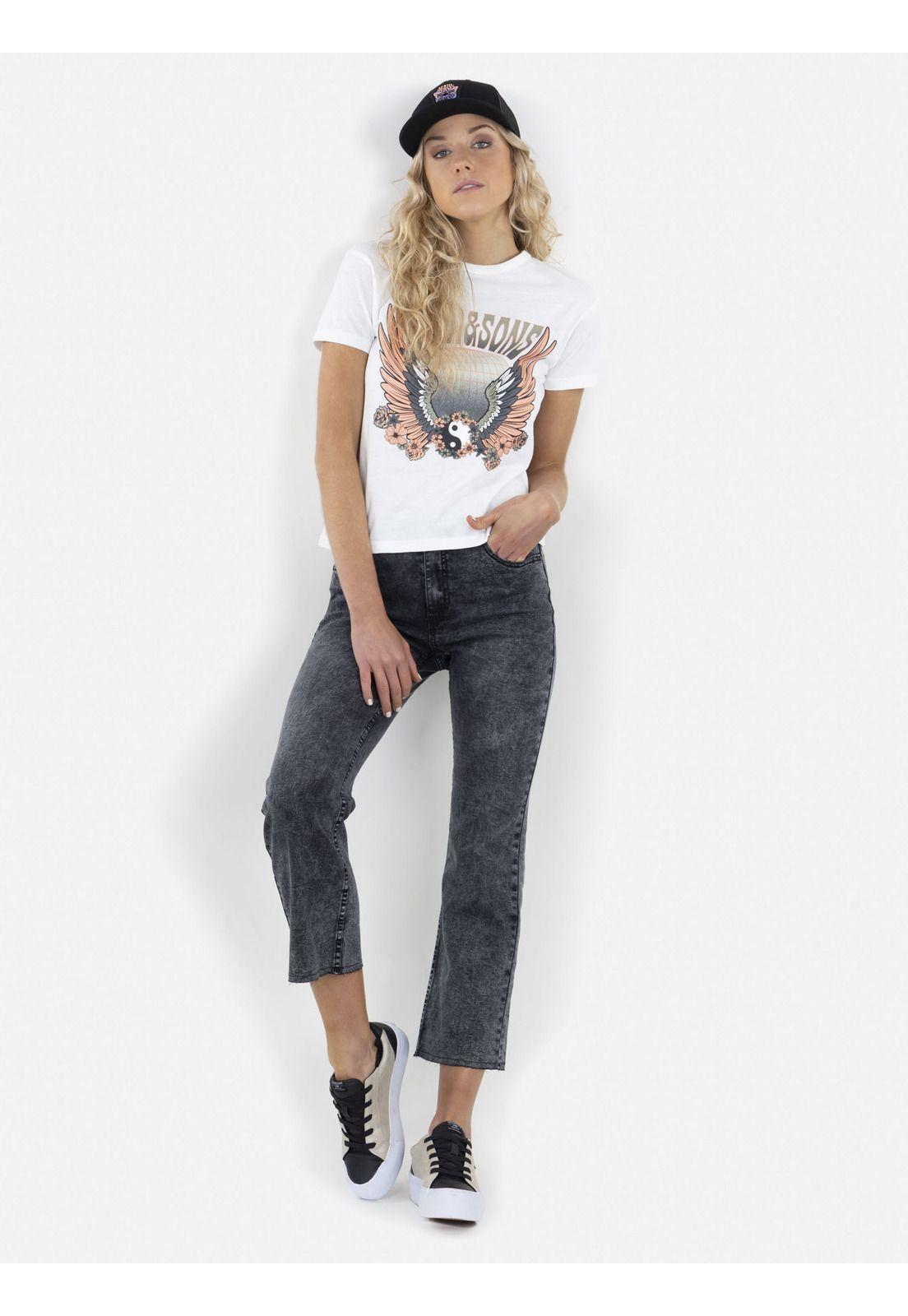 Jeans BLACK FRAYED Mujer Negro Maui and Sons-3