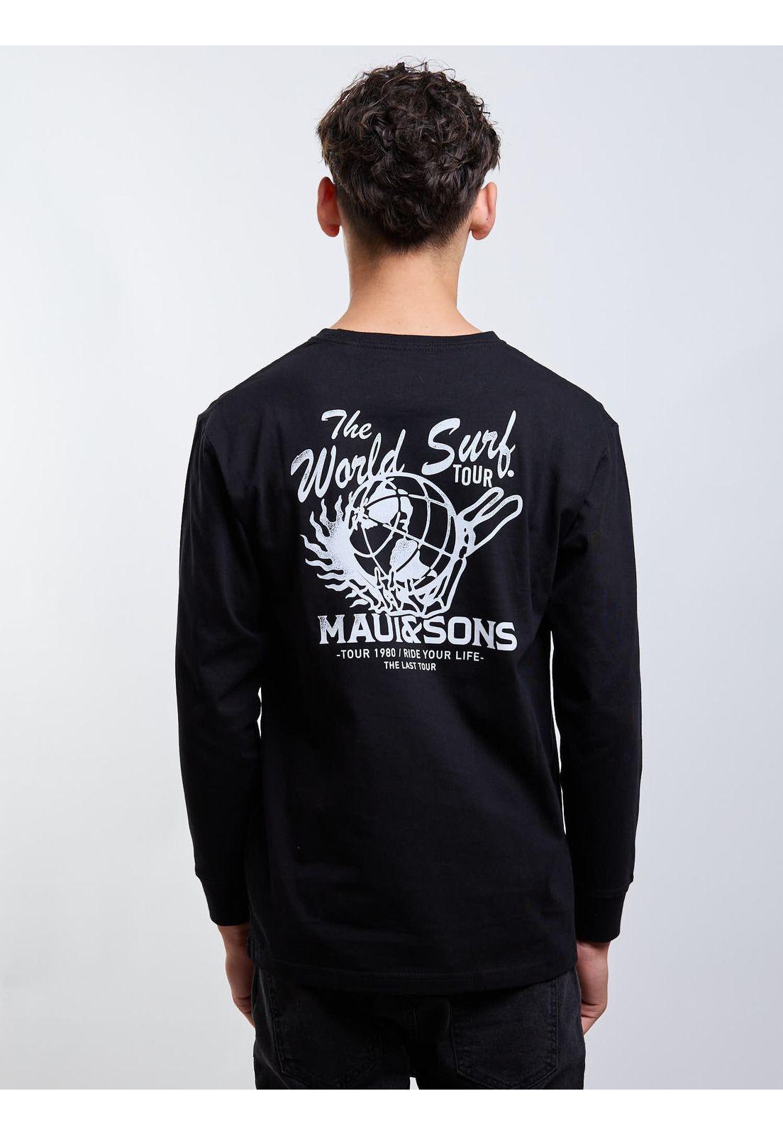 Polera ML Cruiser Negro Infantil Maui And Sons-1