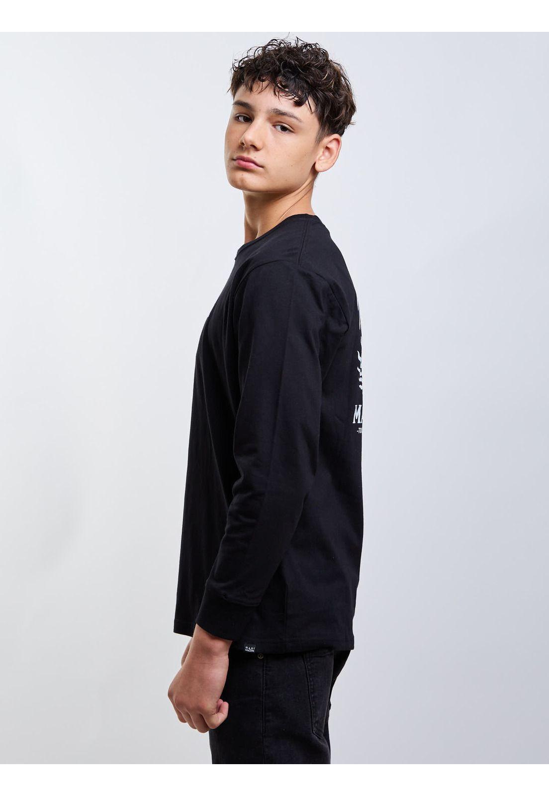 Polera ML Cruiser Negro Infantil Maui And Sons-2