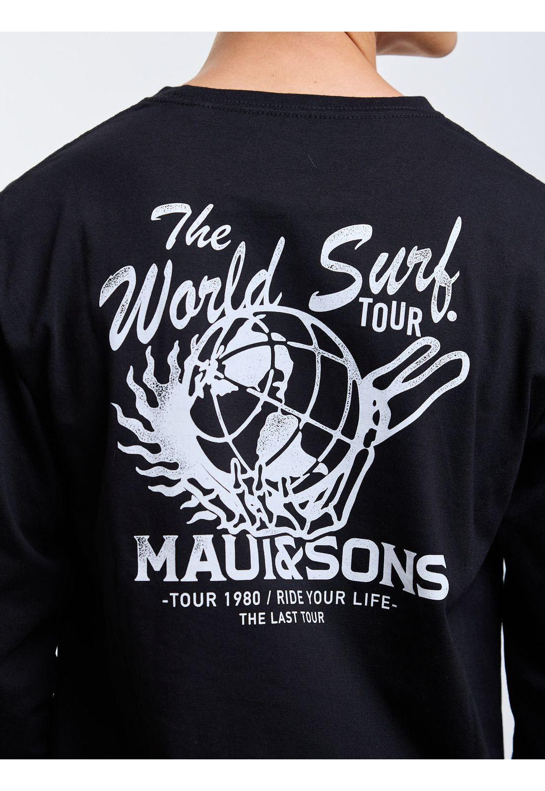 Polera ML Cruiser Negro Infantil Maui And Sons-3