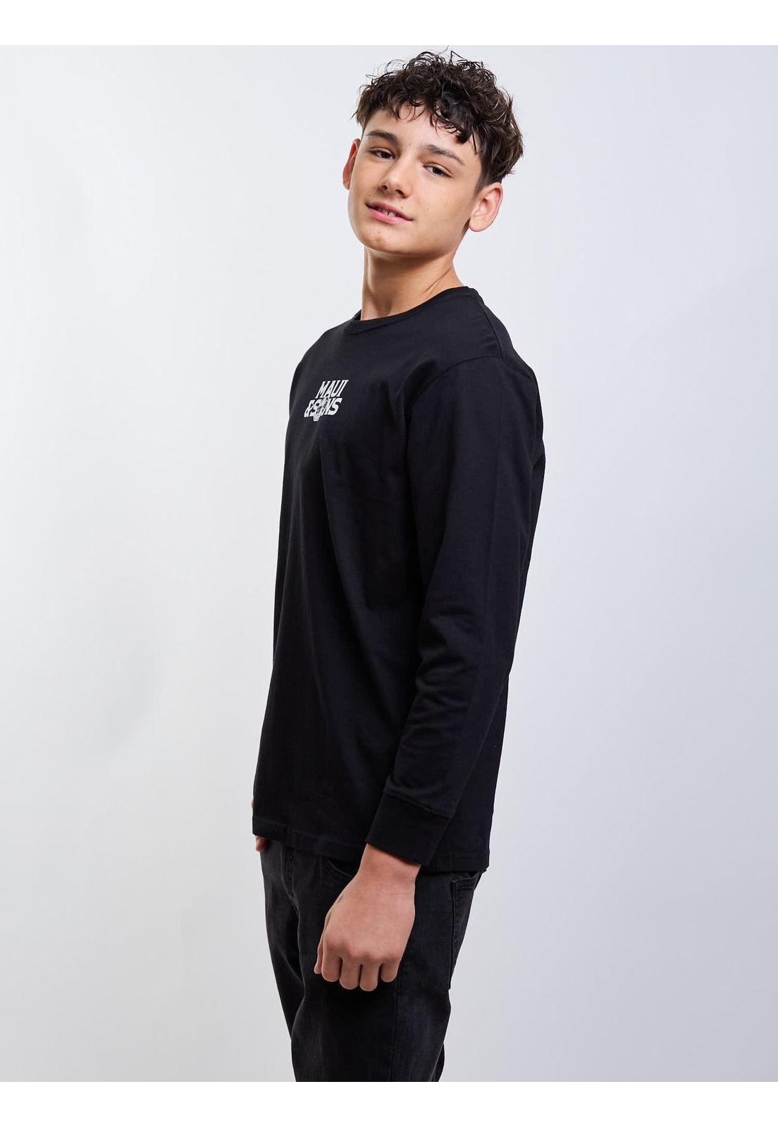 Polera ML Cruiser Negro Infantil Maui And Sons-4