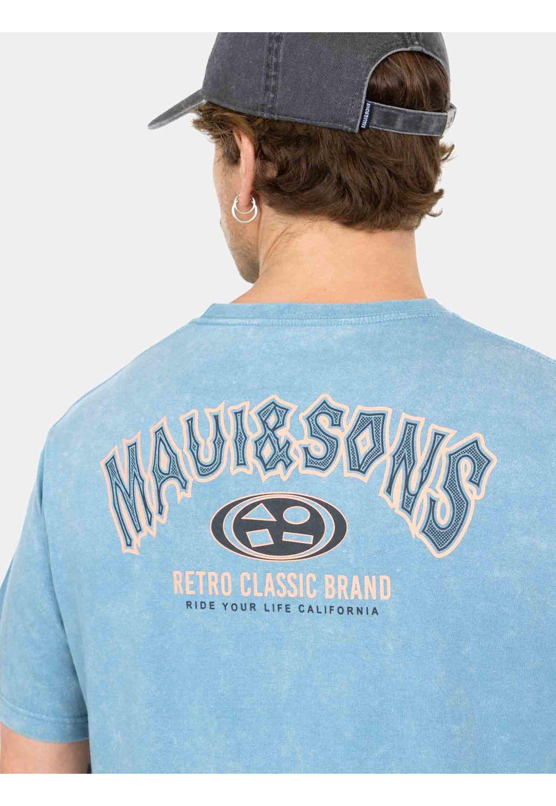 Polera MC Retro Classic Celeste Hombre Maui And Sons-3