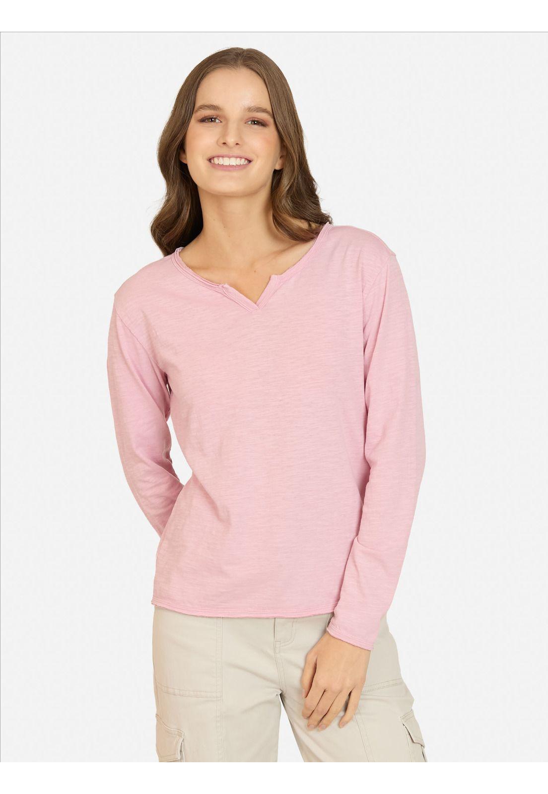 Polera ML Kalani Rosado Mujer Maui And Sons-0