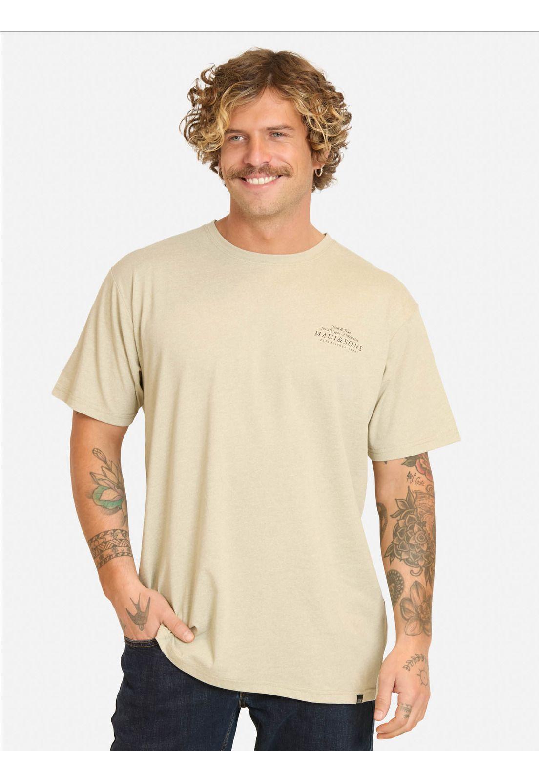 Polera MC Zarizo Beige Hombre Maui And Sons-0
