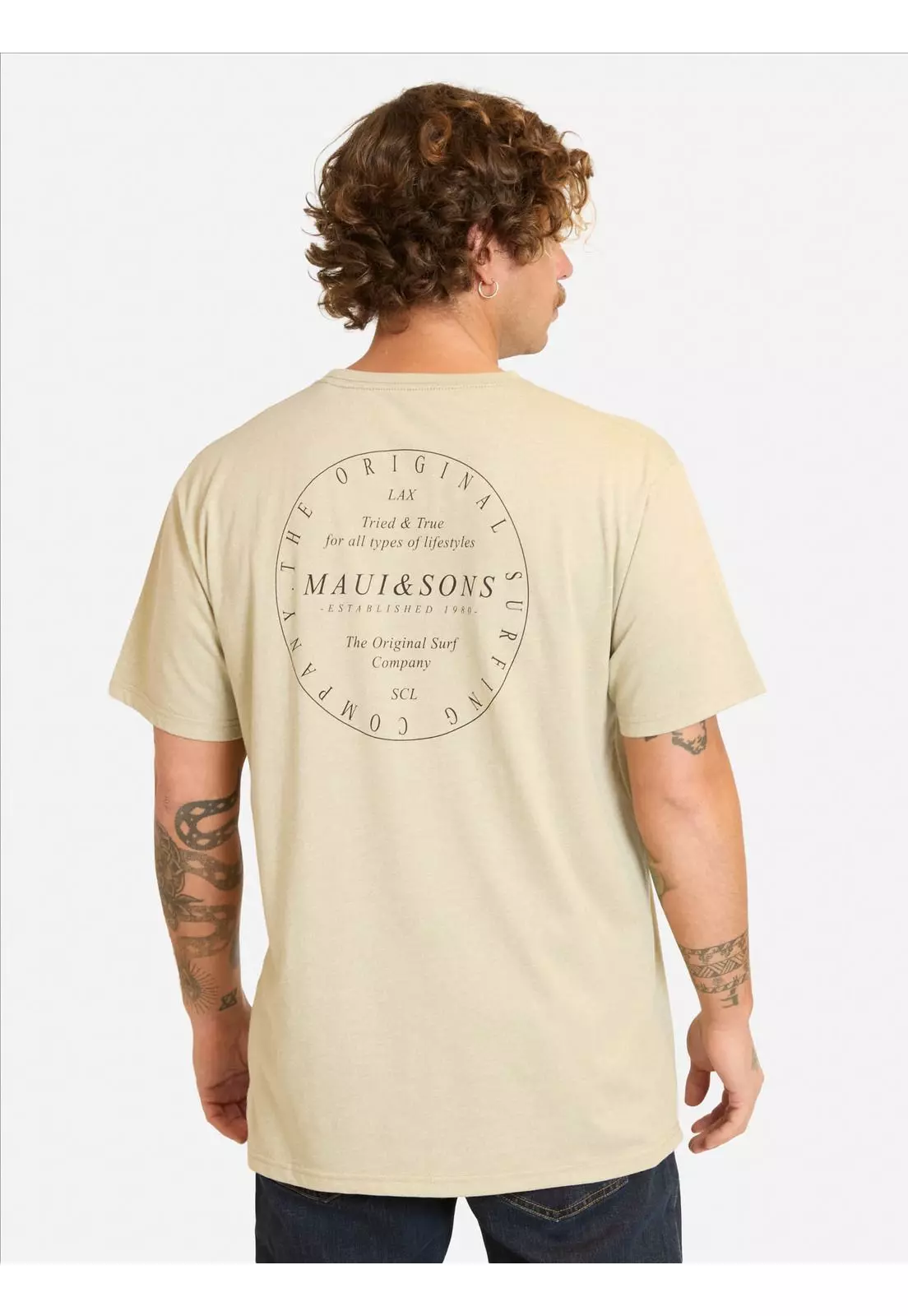 Polera MC Zarizo Beige Hombre Maui And Sons-1