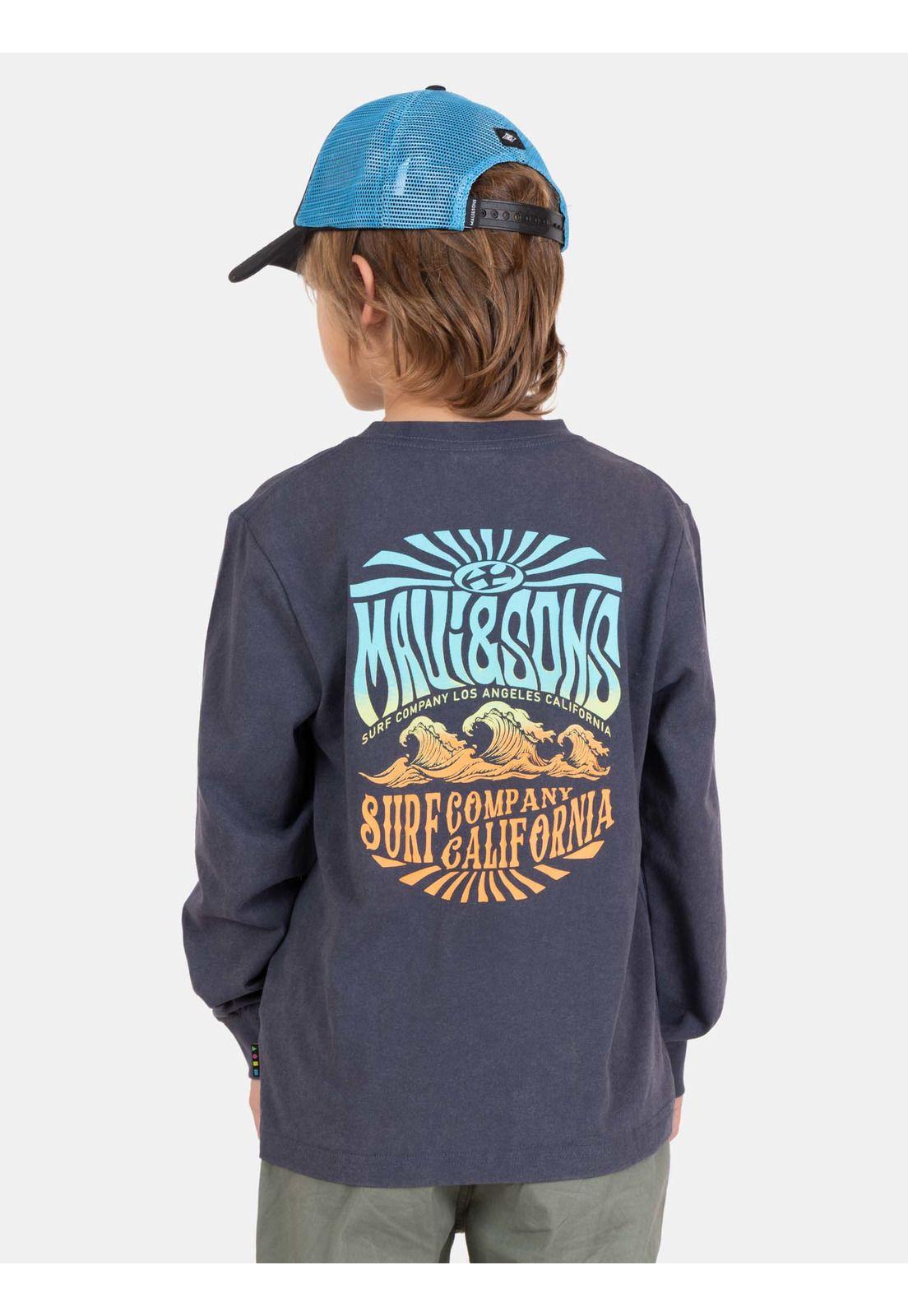 Polera Splashy ML Azul Infantil Maui And Sons-1