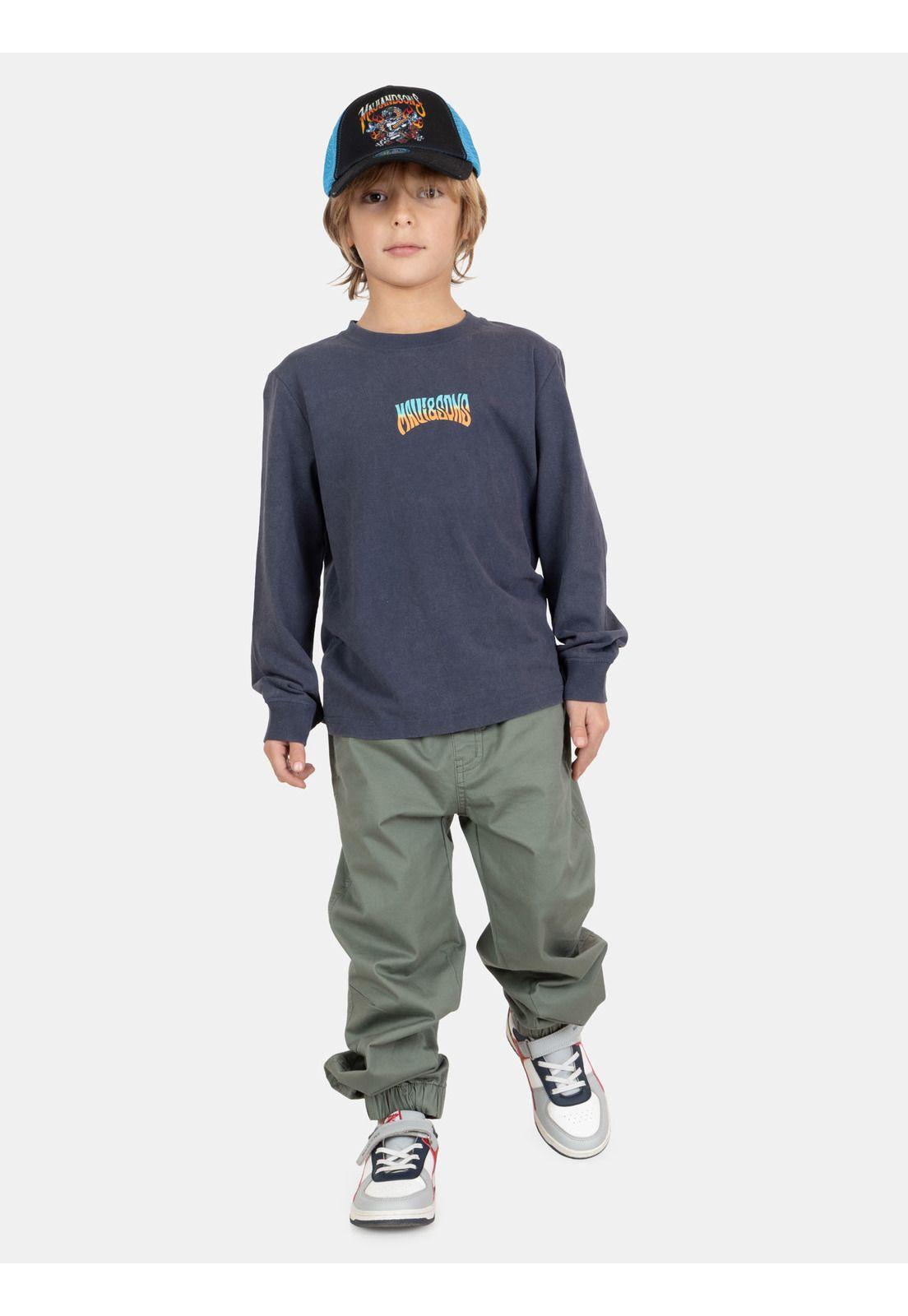 Polera Splashy ML Azul Infantil Maui And Sons-3