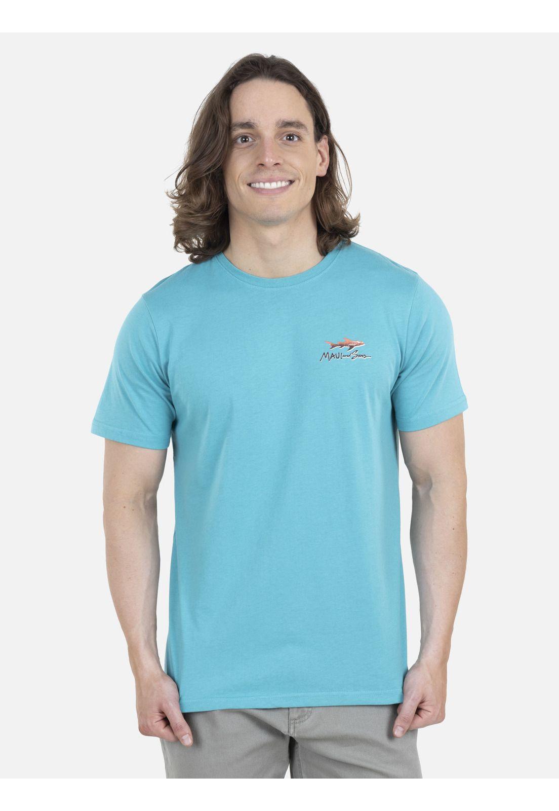 Polera M/C Hombre Turquesa 5P394-MV22 Maui & Sons-0