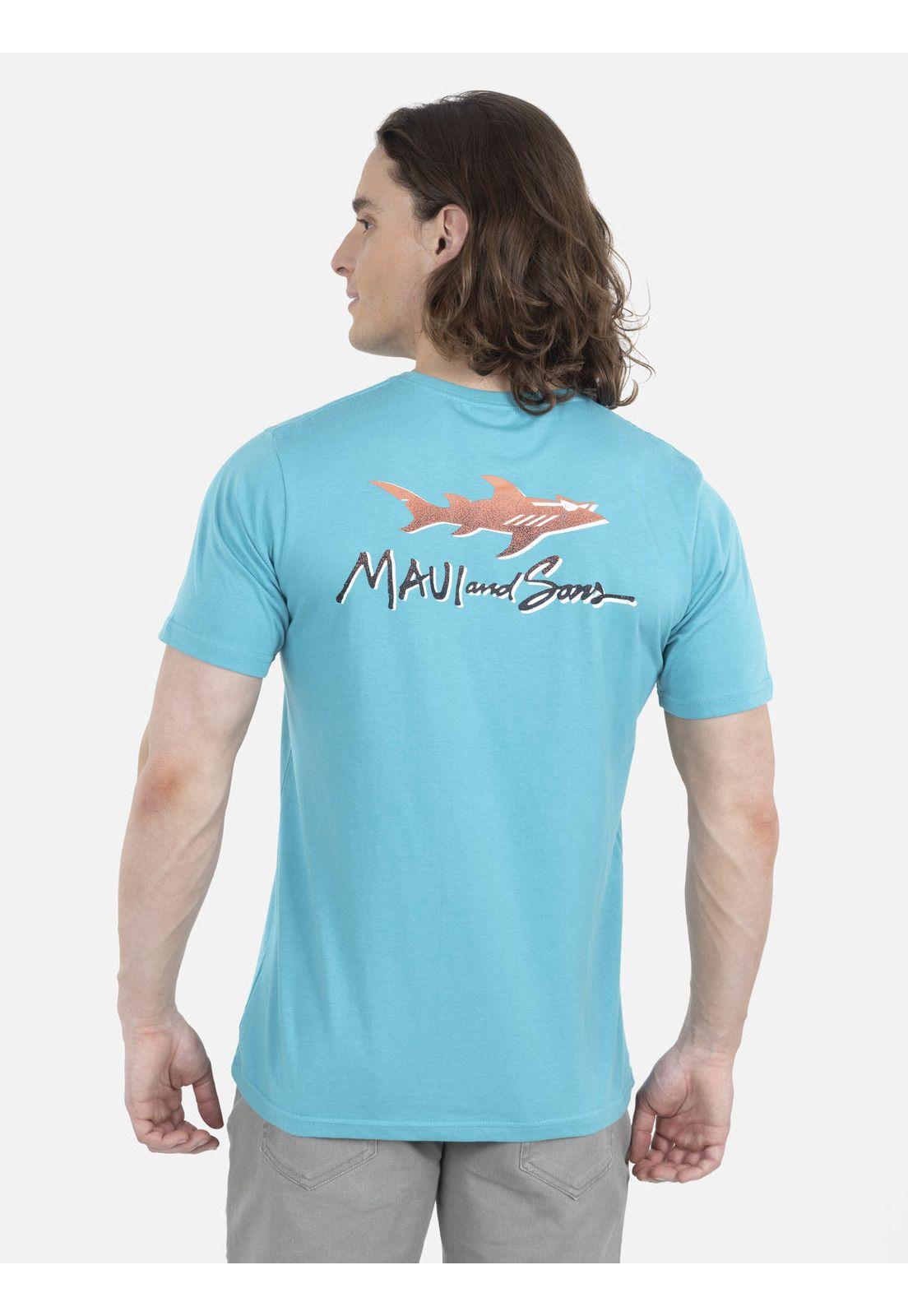 Polera M/C Hombre Turquesa 5P394-MV22 Maui & Sons-1